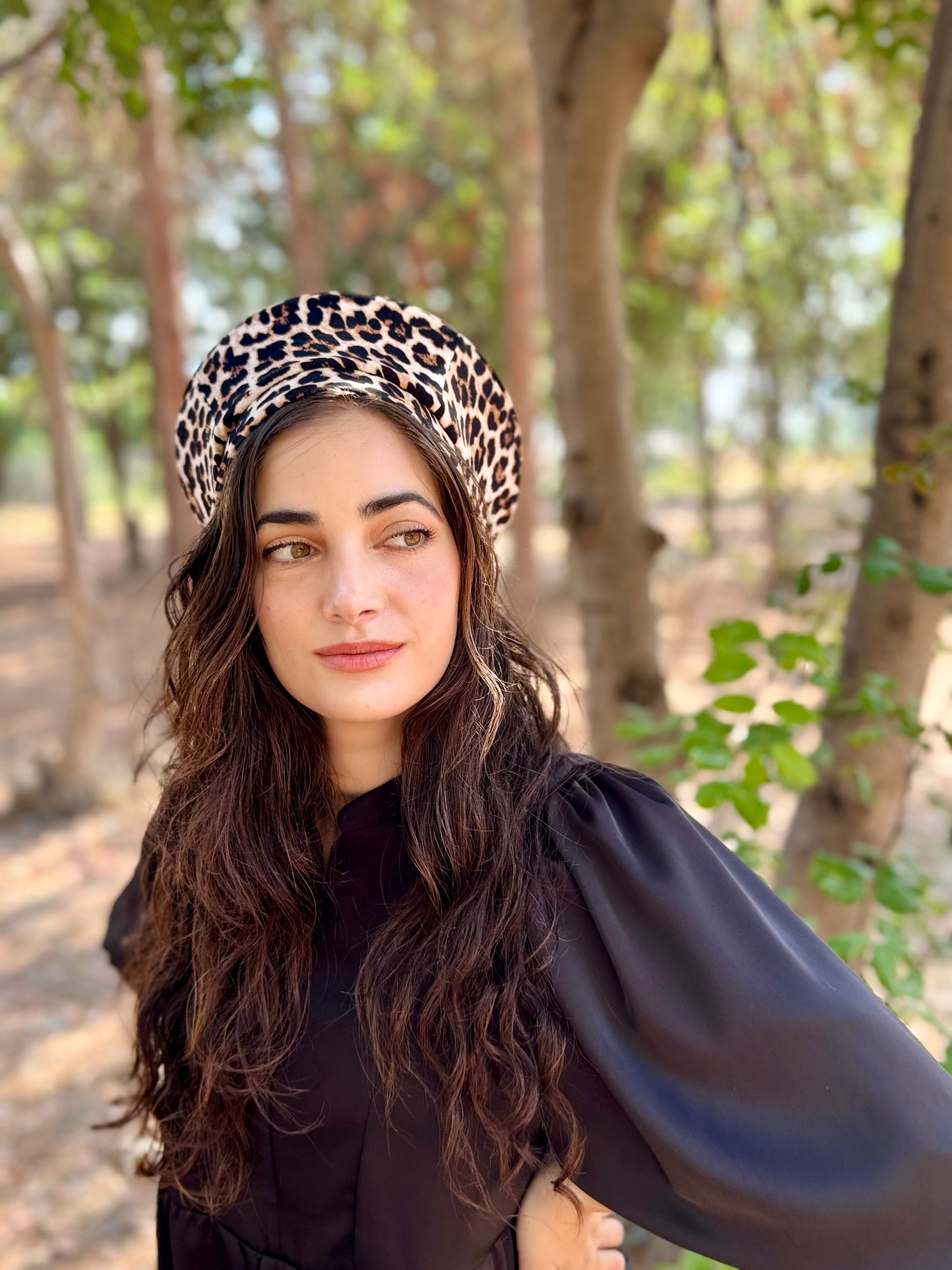  כובע שיק קומפורט מנומר חום (7900028305584)