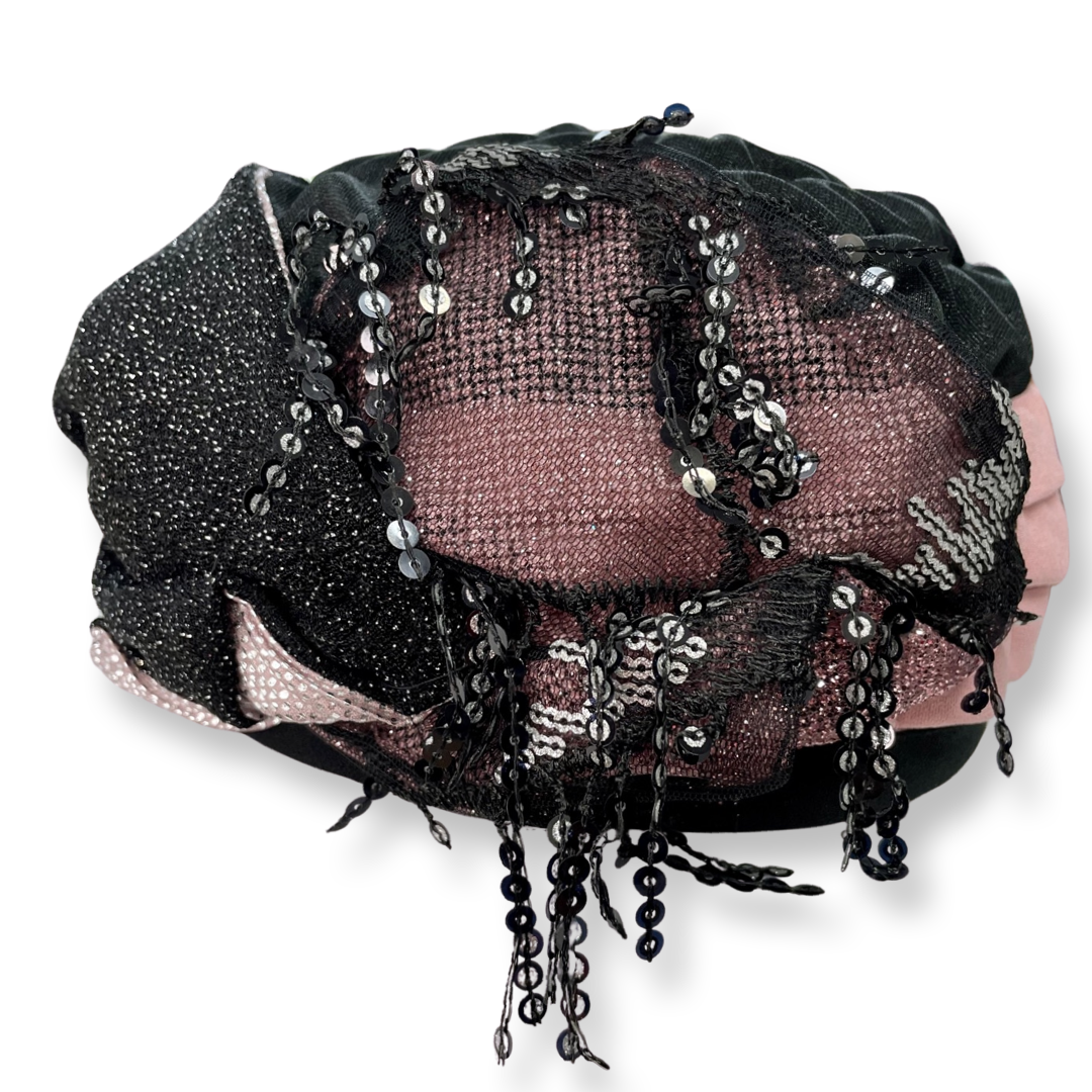 ברט מכווץ פרנזים ורוד כסף