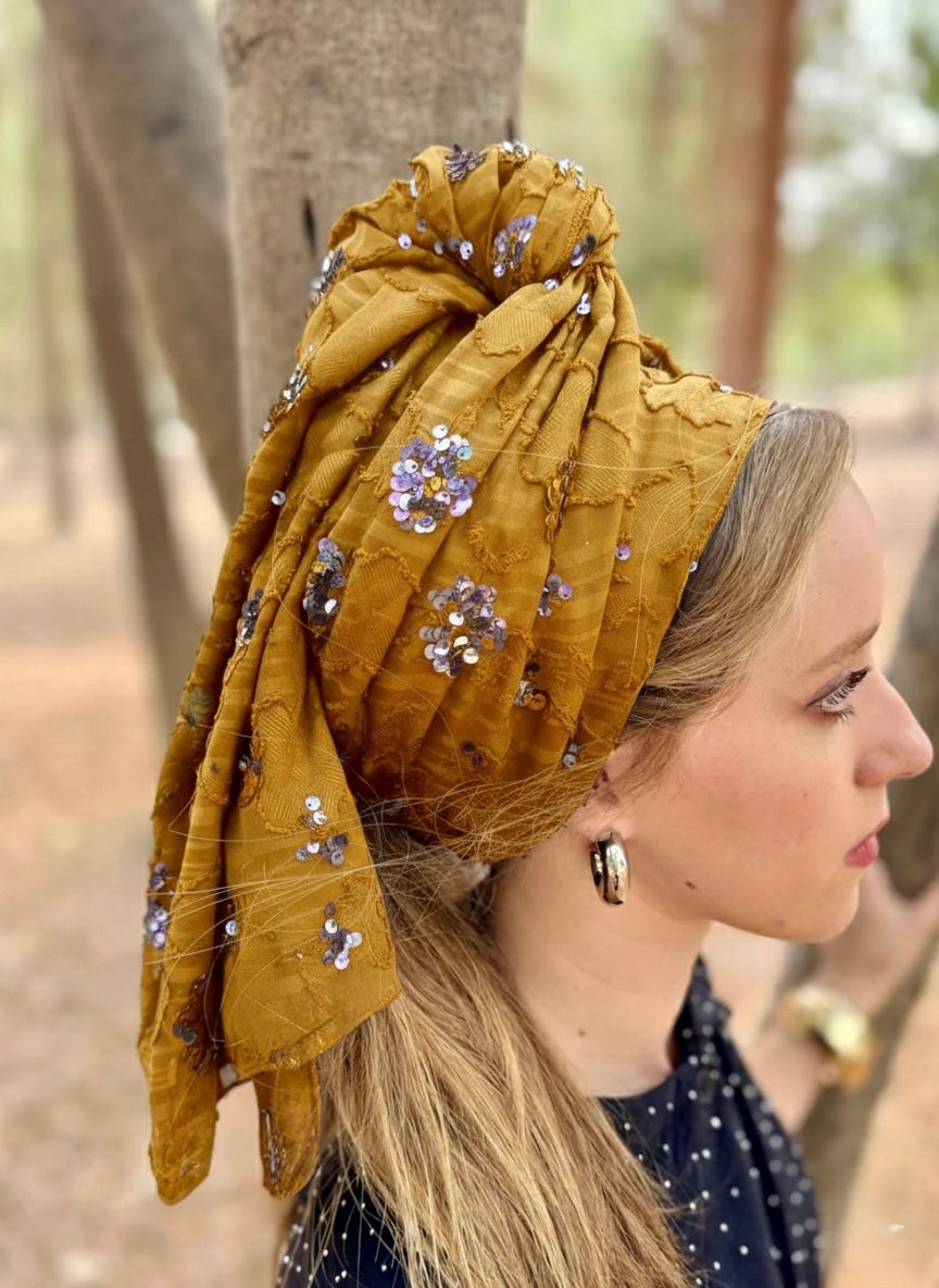 מטפחת ביוטי חרדל כתמתם לונג