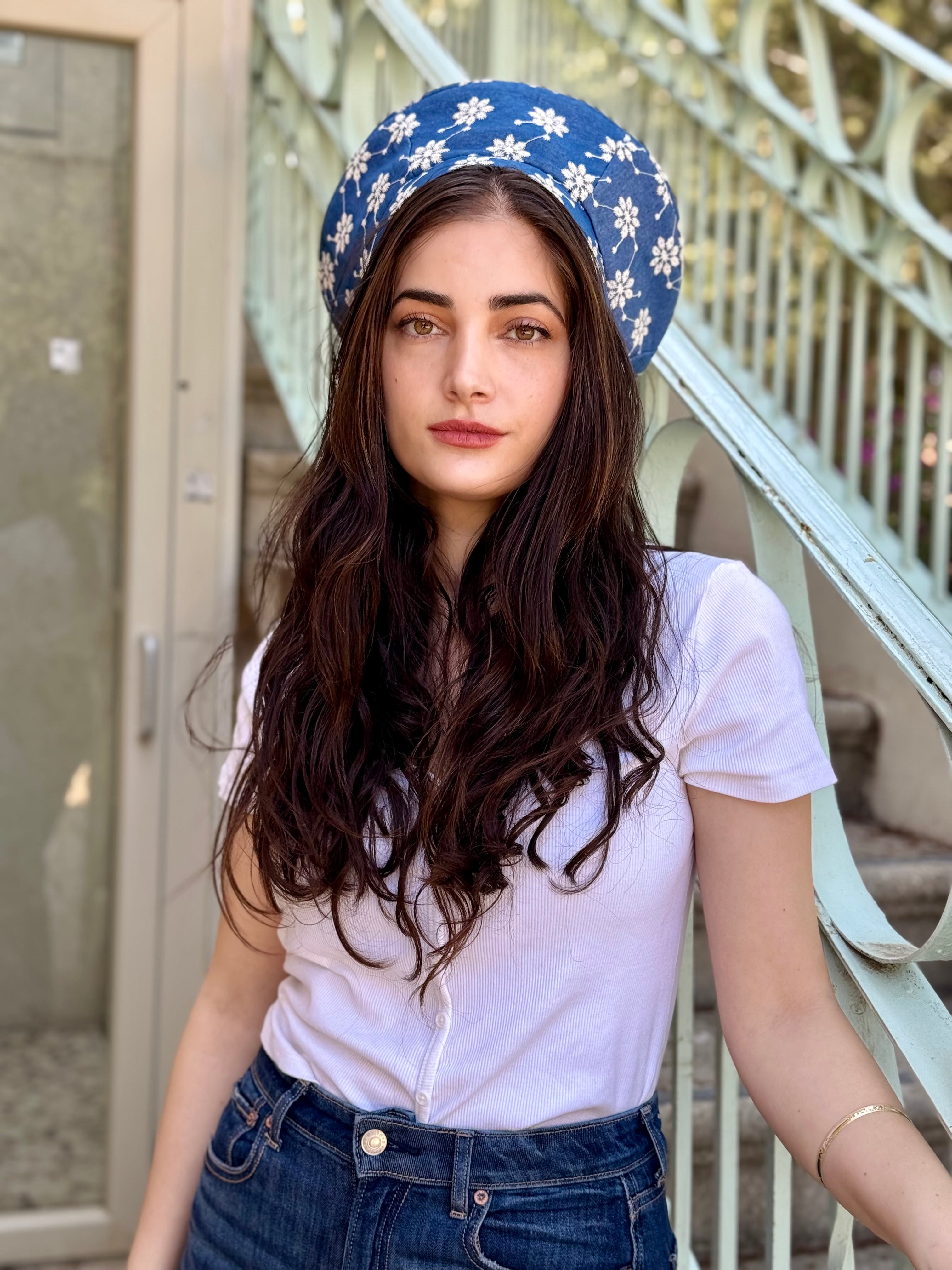 כובע שיק ג׳ינס רקום (7817963208880)