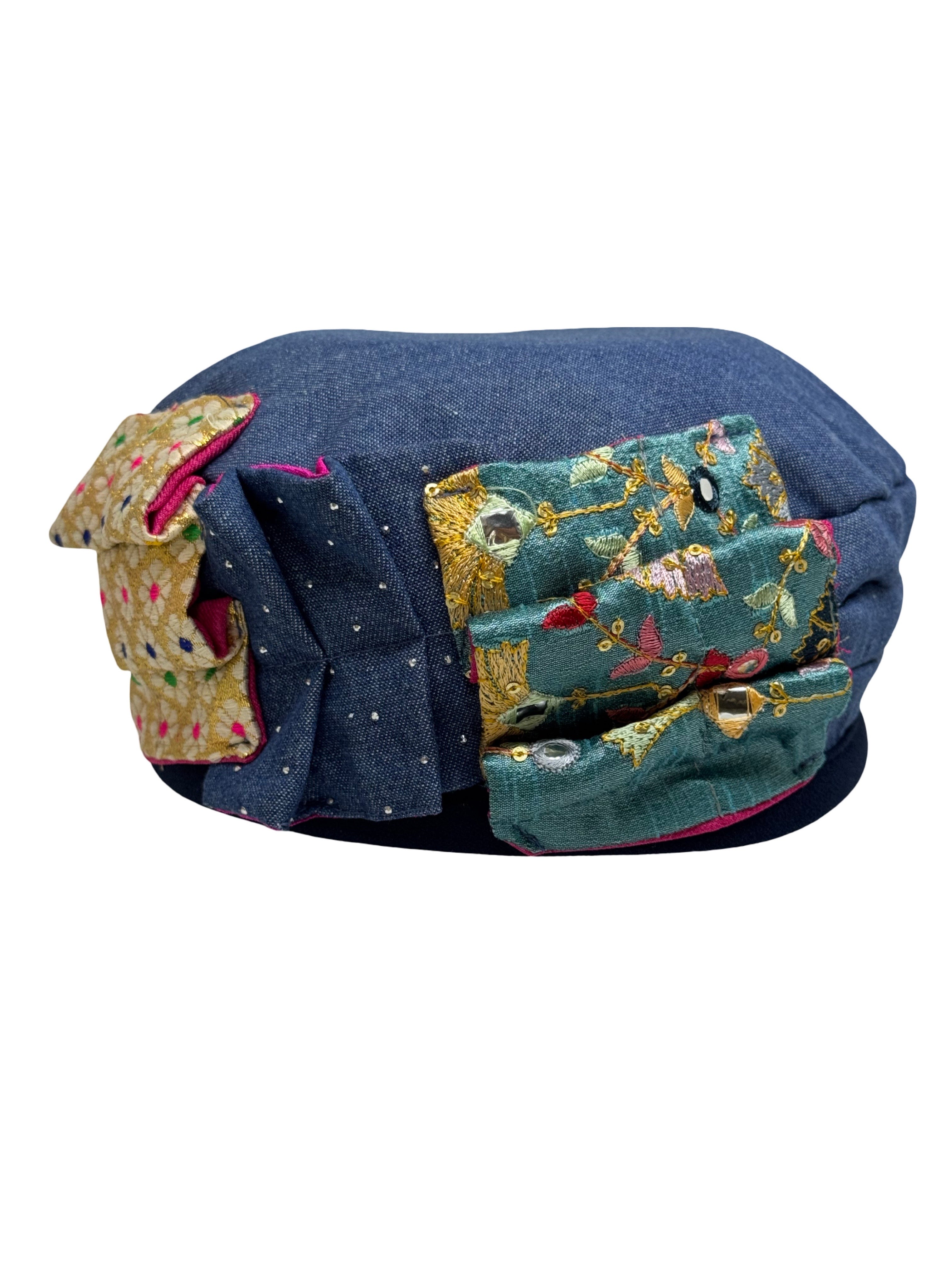 ברט מכווץ רוכסן ג׳ינס פרחוני (7935495602352) (7935955337392)