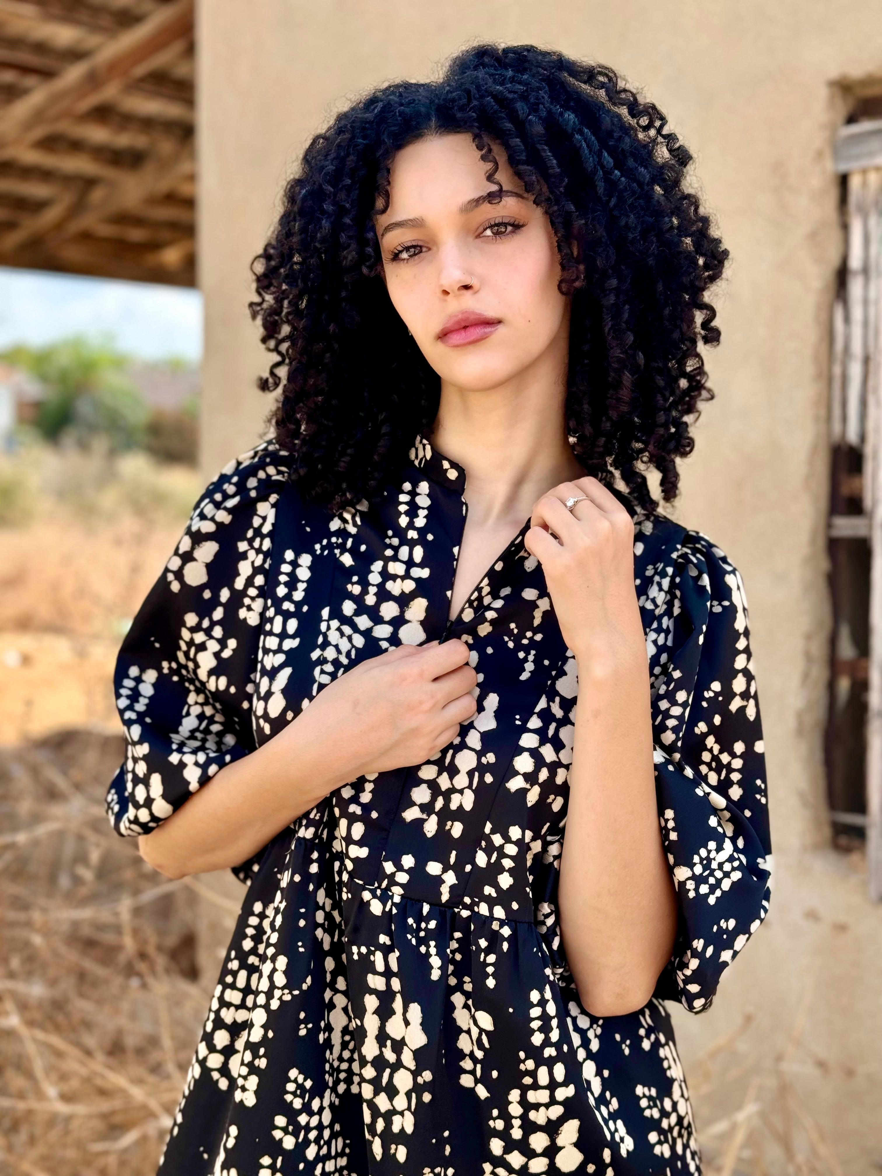 שמלת ליב שחור לבן (7724893110448)