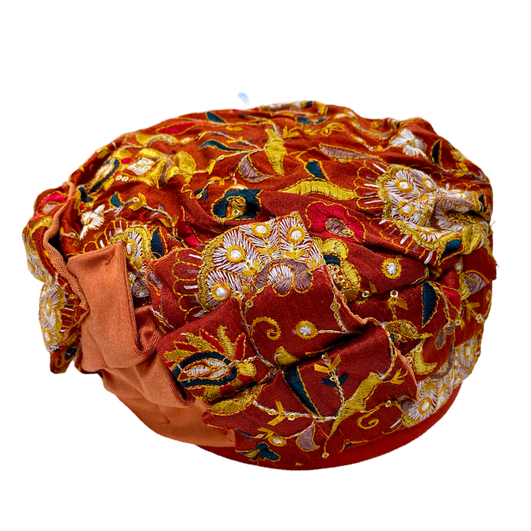 ברט מכווץ רקום חמרה פרחוני (7730556698800)