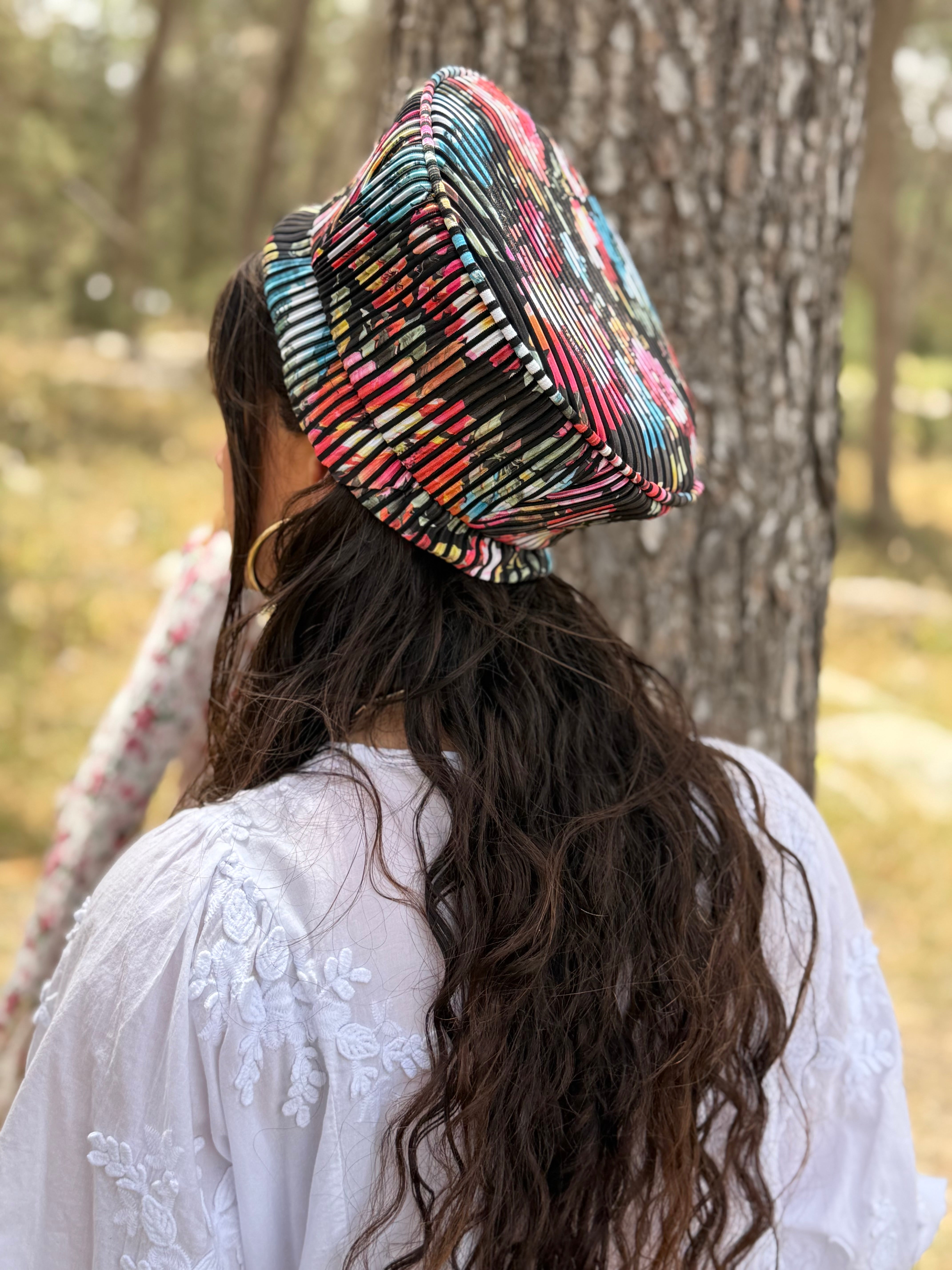 כובע שיק קומפורט פסים פרחוני