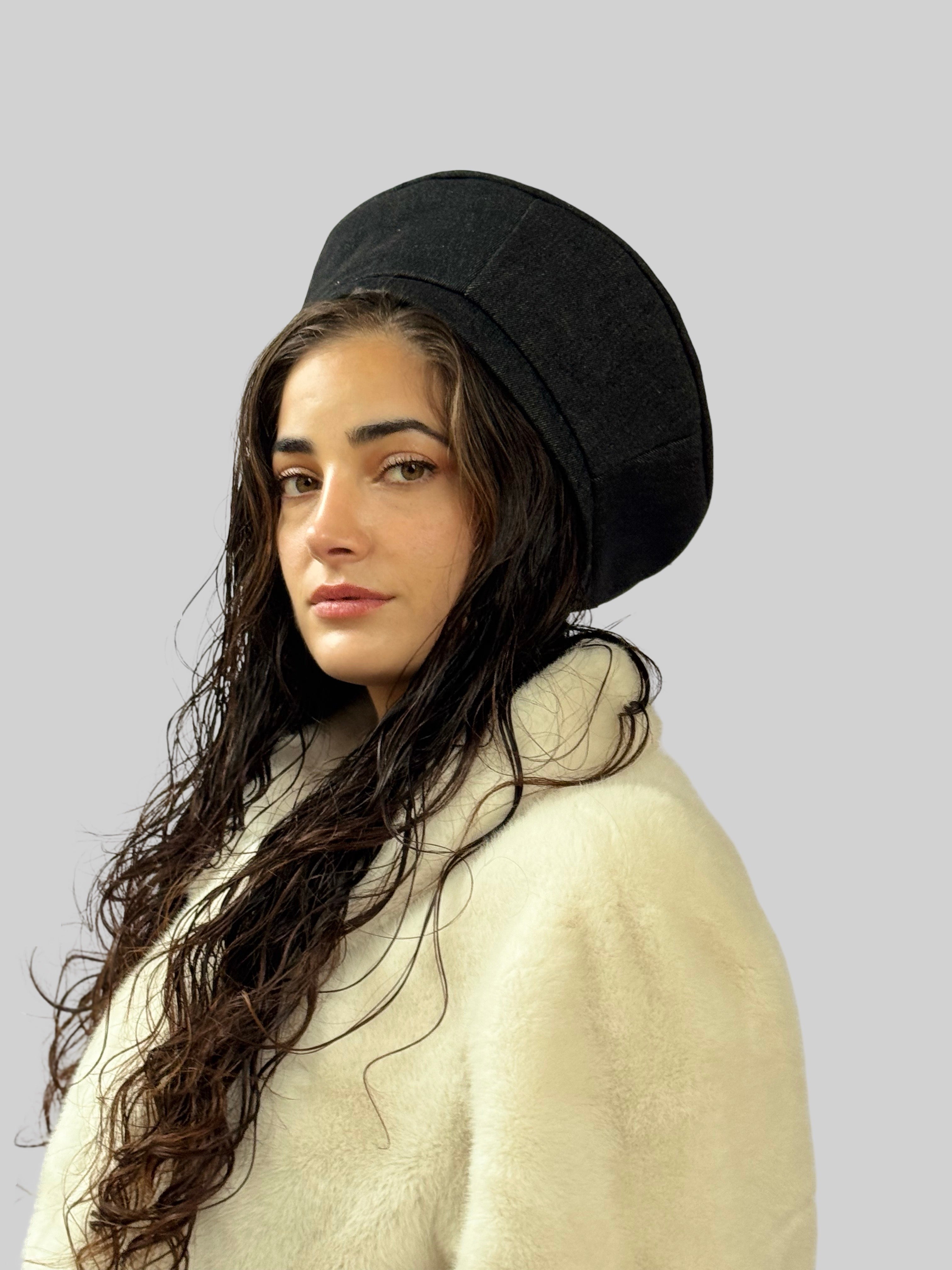 כובע שיק ג׳ינס שחור 