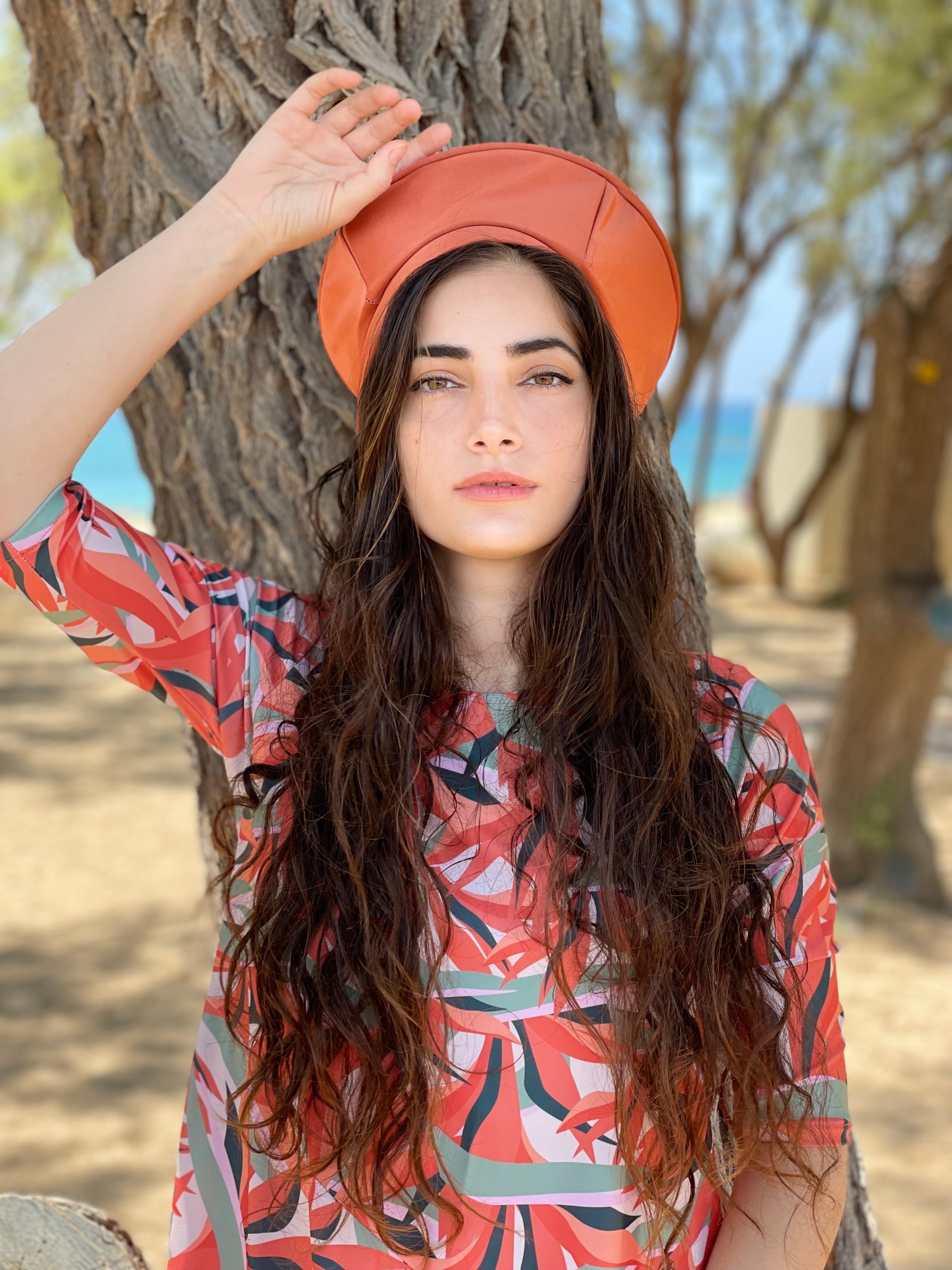 כובע שיק קומפורט בגד-ים כתום