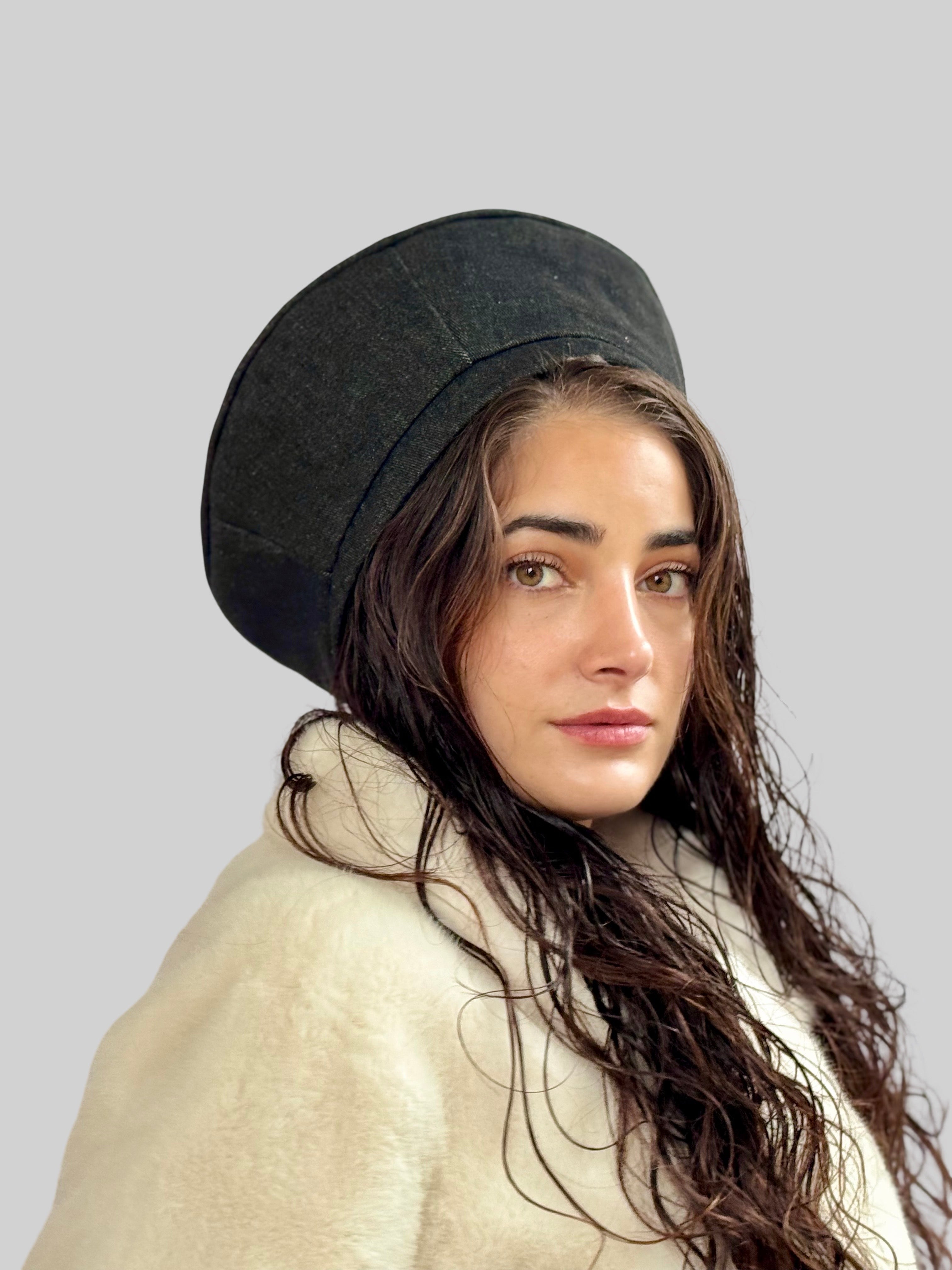 כובע שיק ג׳ינס שחור 