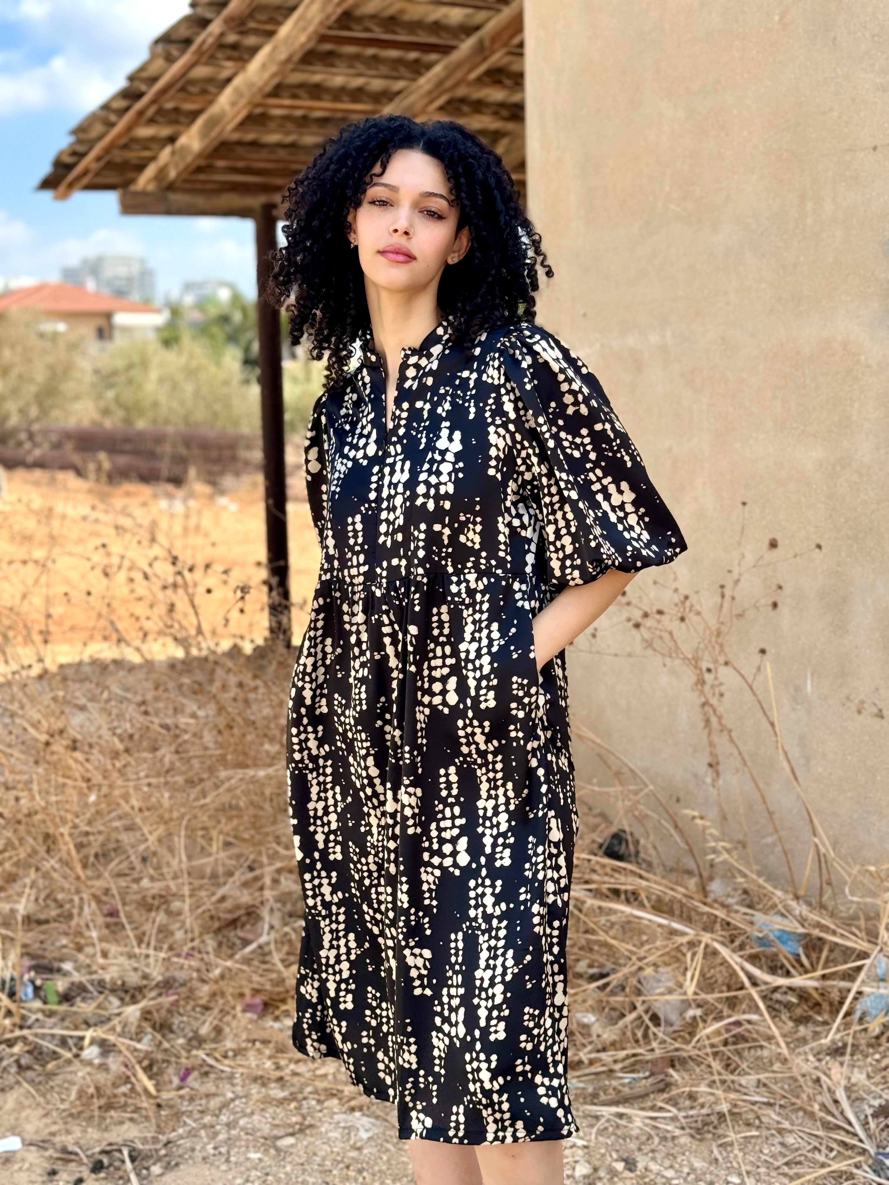 שמלת ליב שחור לבן (7724893110448)