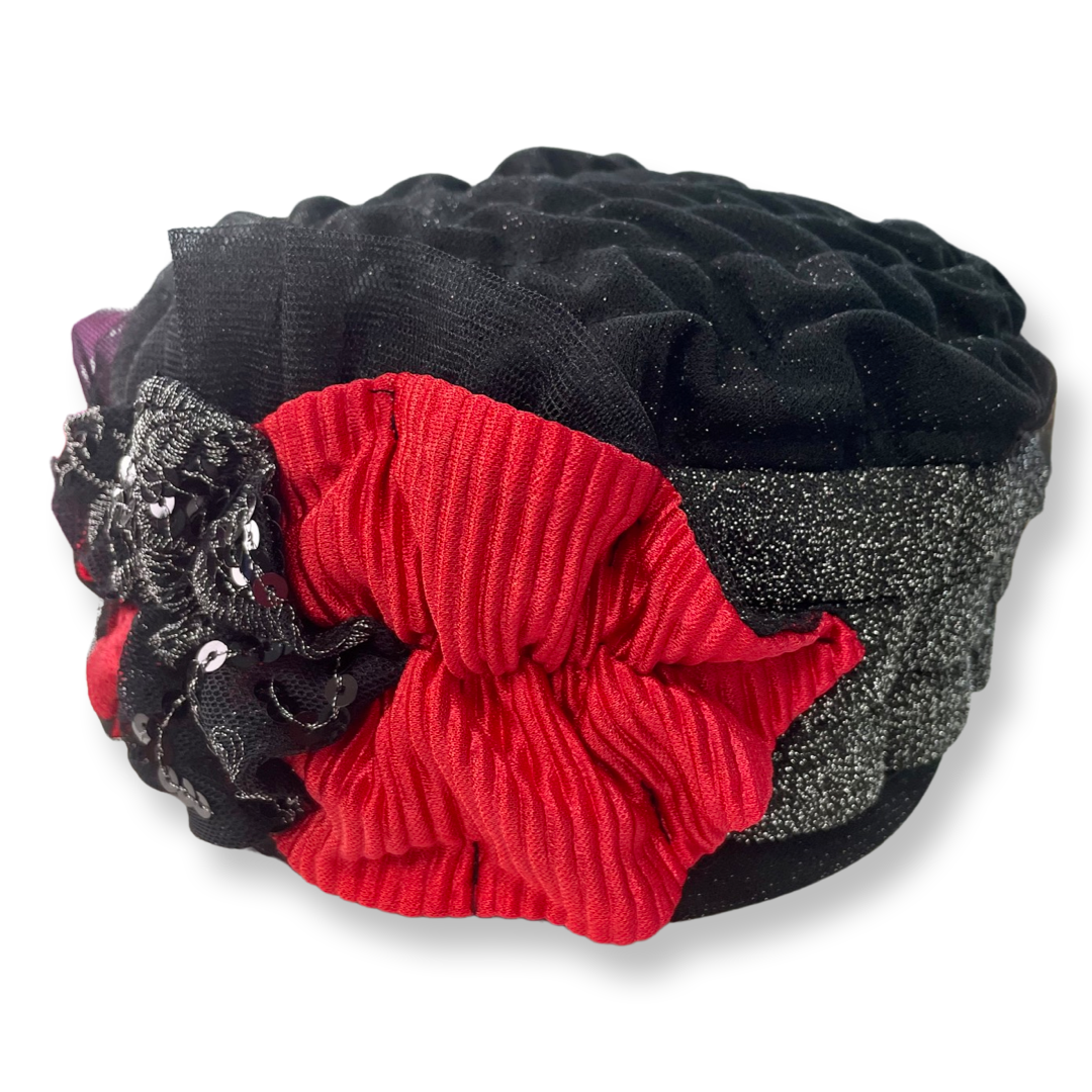 ברט מכווץ עלים כסף אדום