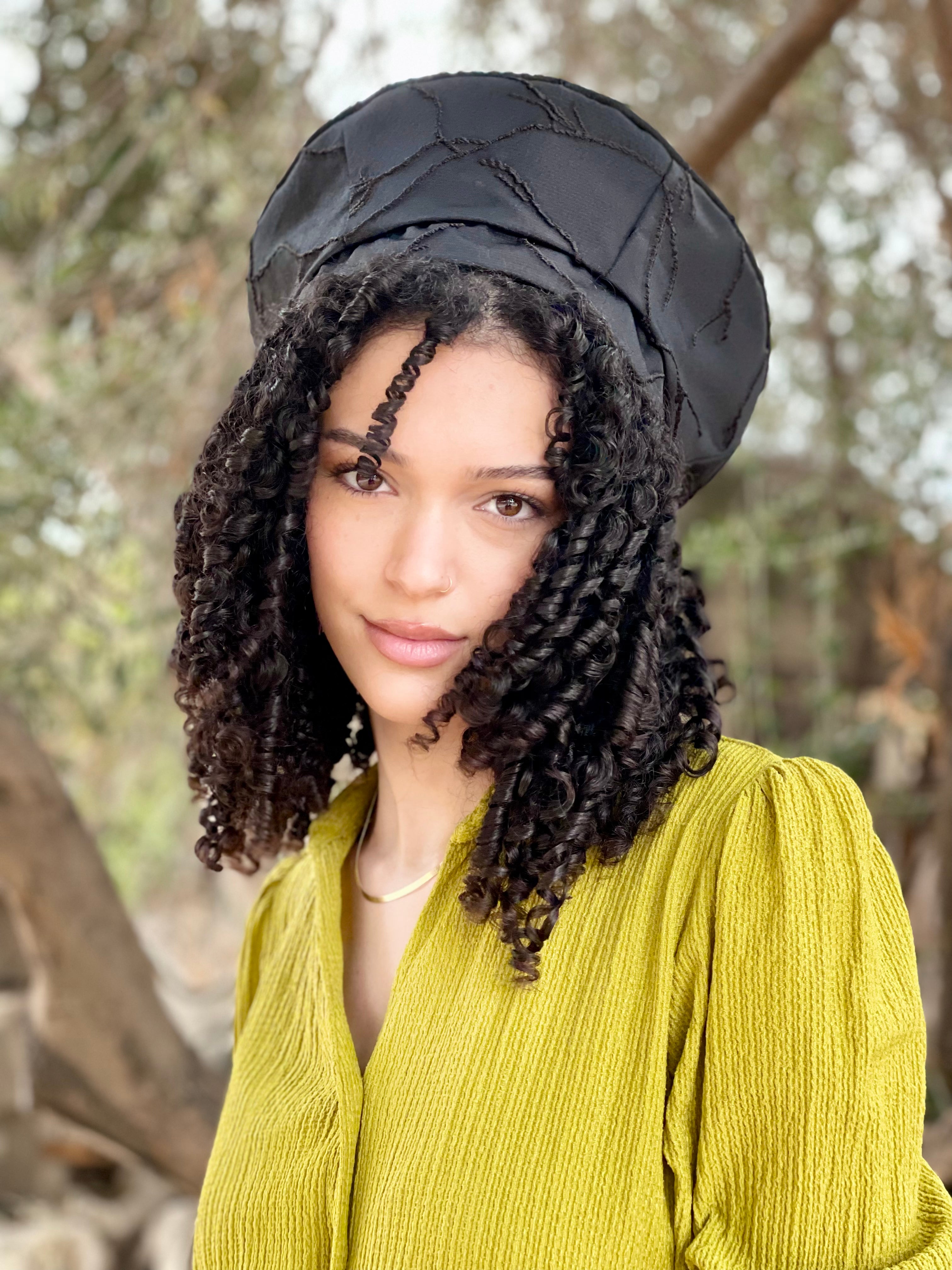 כובע שיק שחור ברקים (7362570649776)