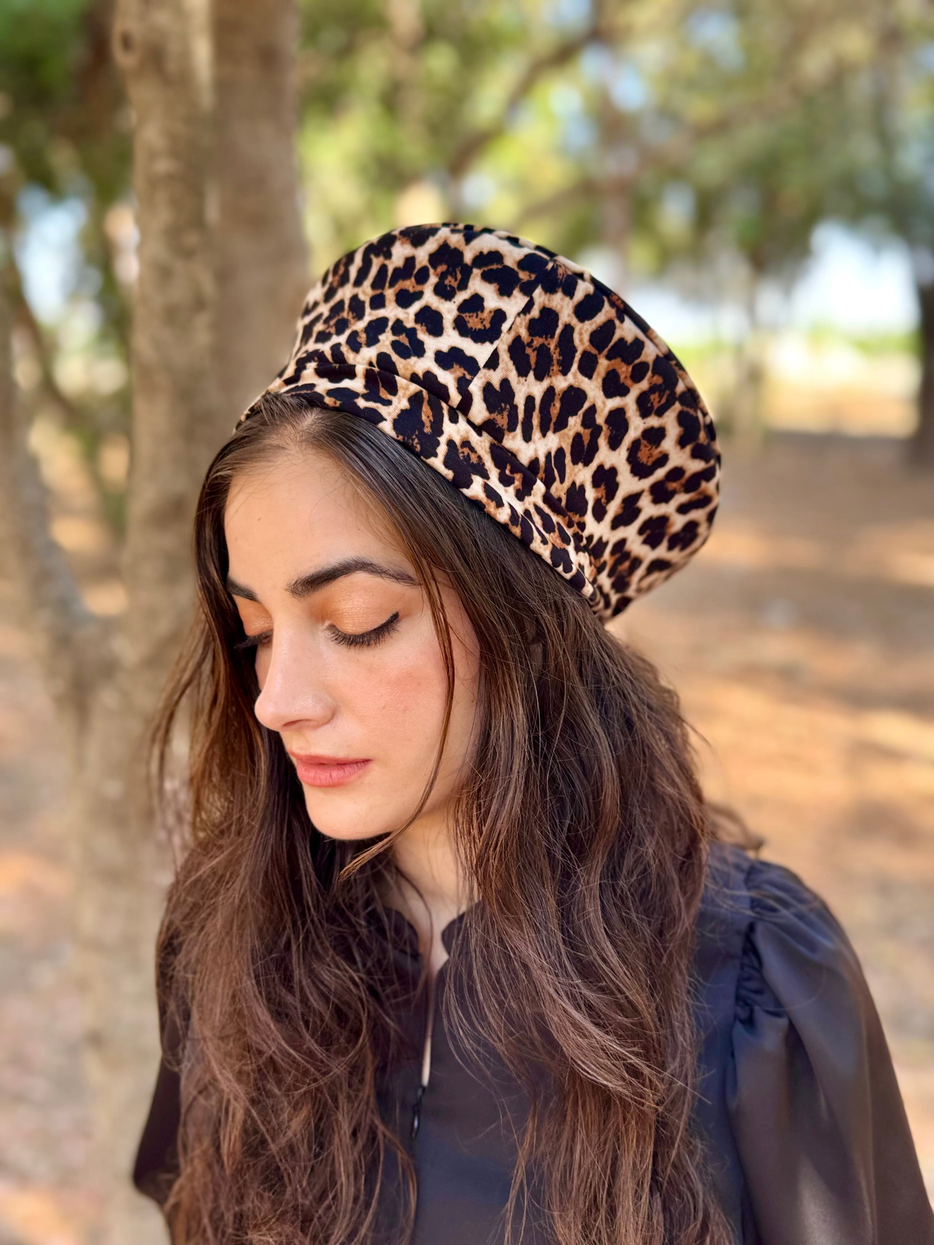  כובע שיק קומפורט מנומר חום (7900028305584)