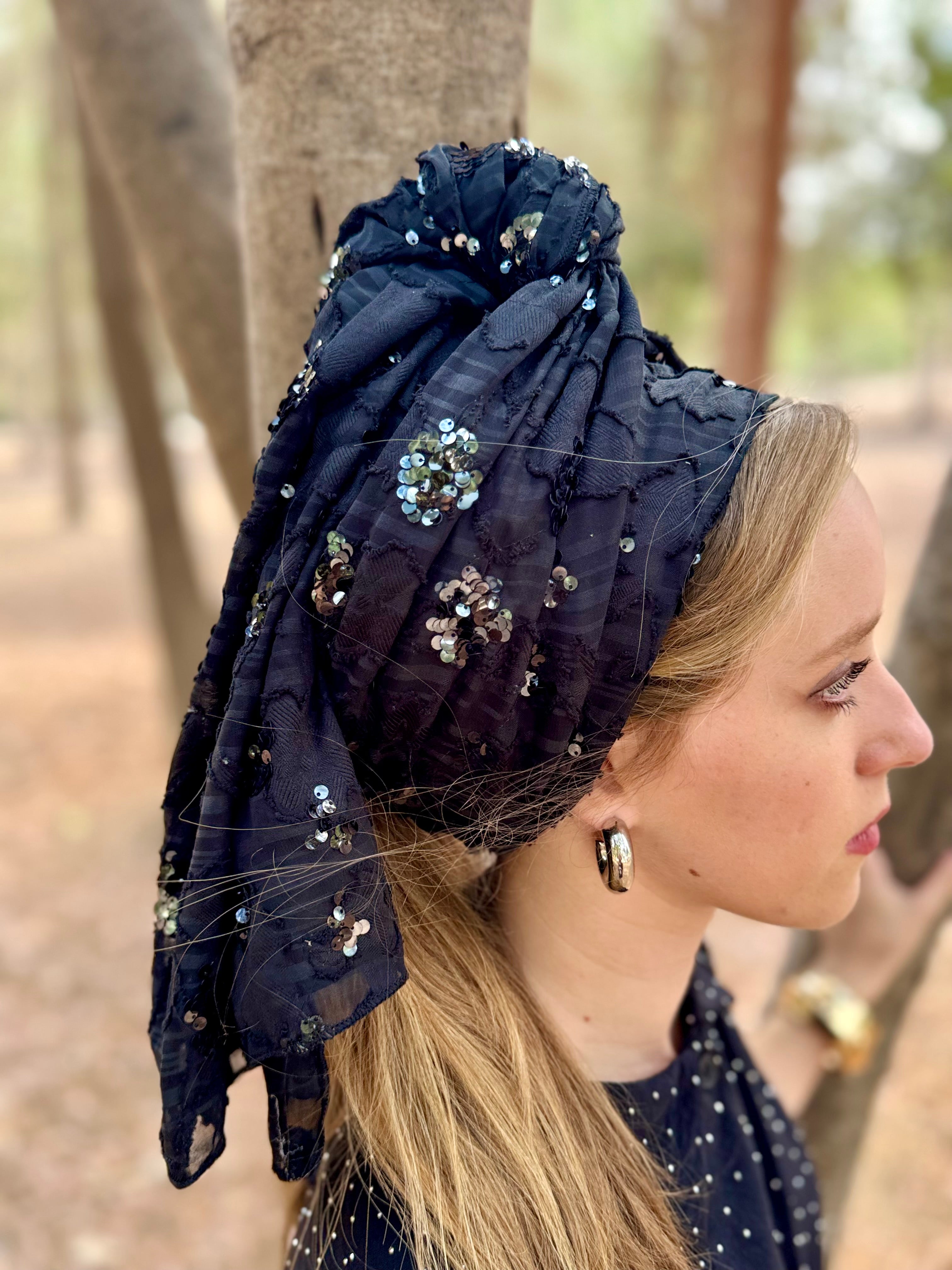 מטפחת ביוטי שחורה לונג (7942866534576)