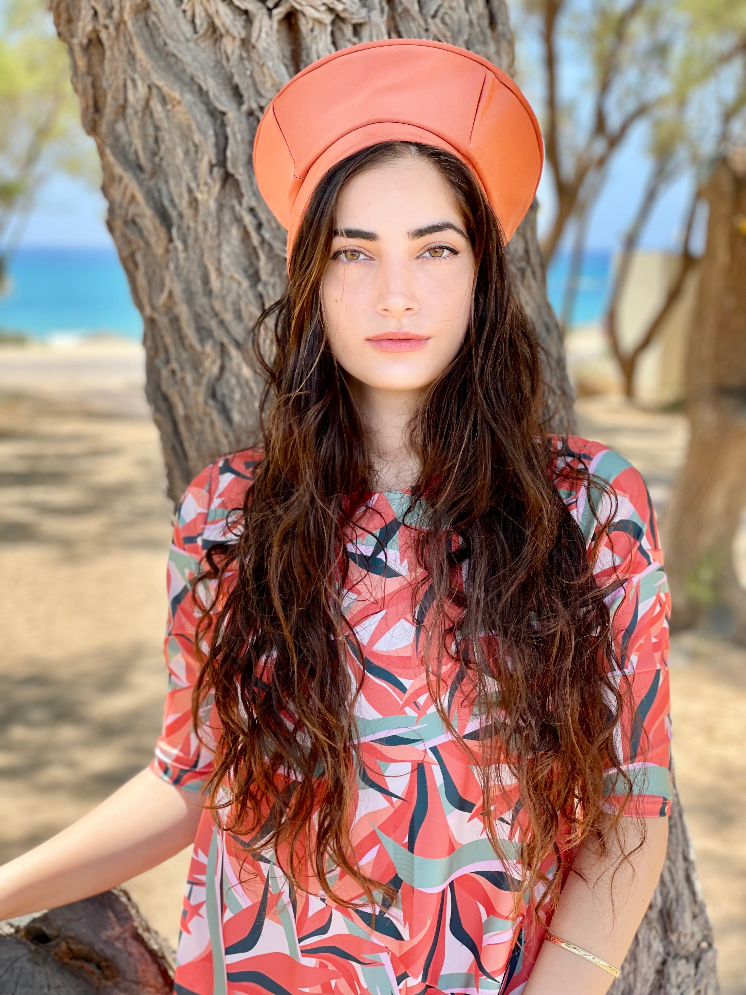 כובע שיק קומפורט בגד-ים כתום