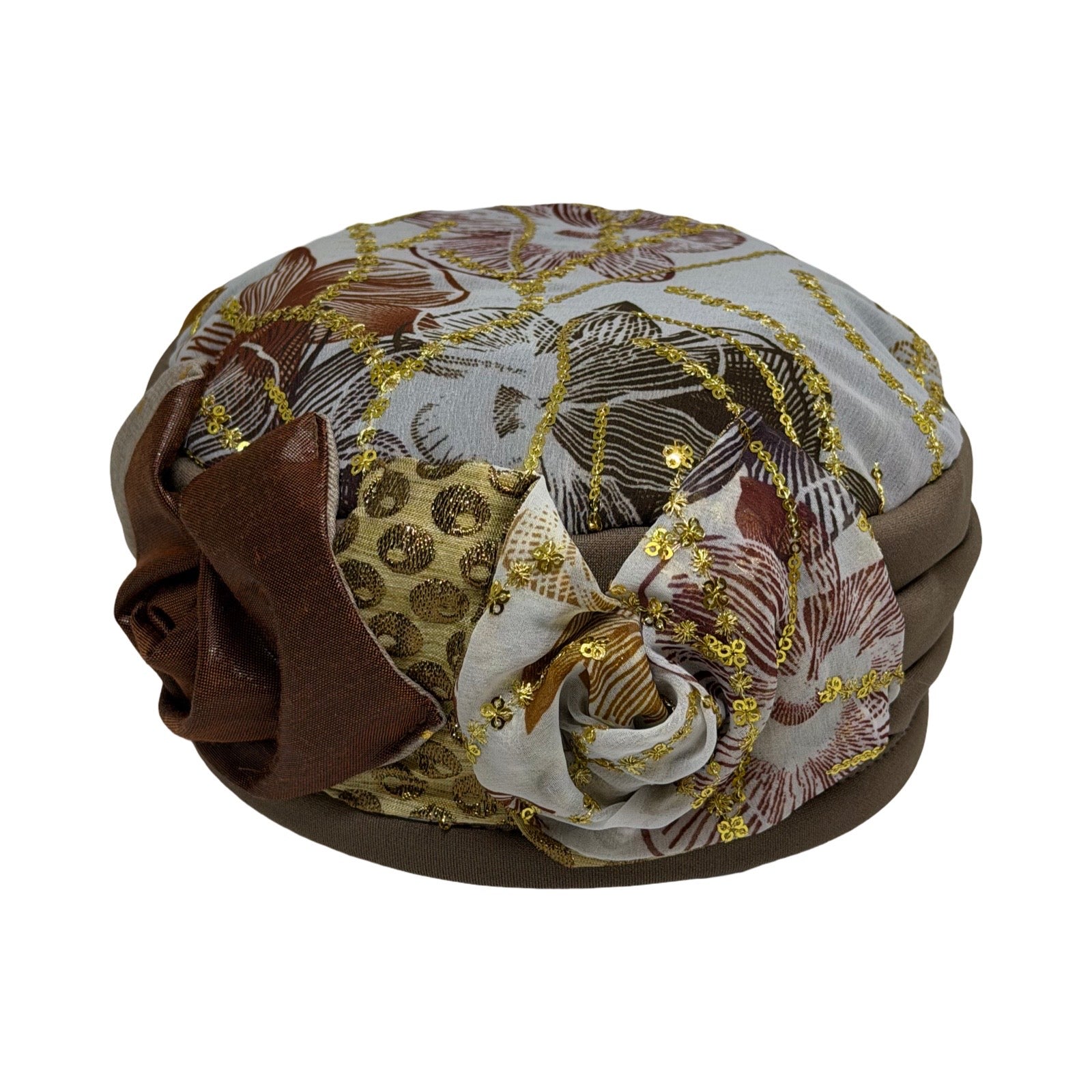 ברט קלאסי מקופלת בז׳ - חום