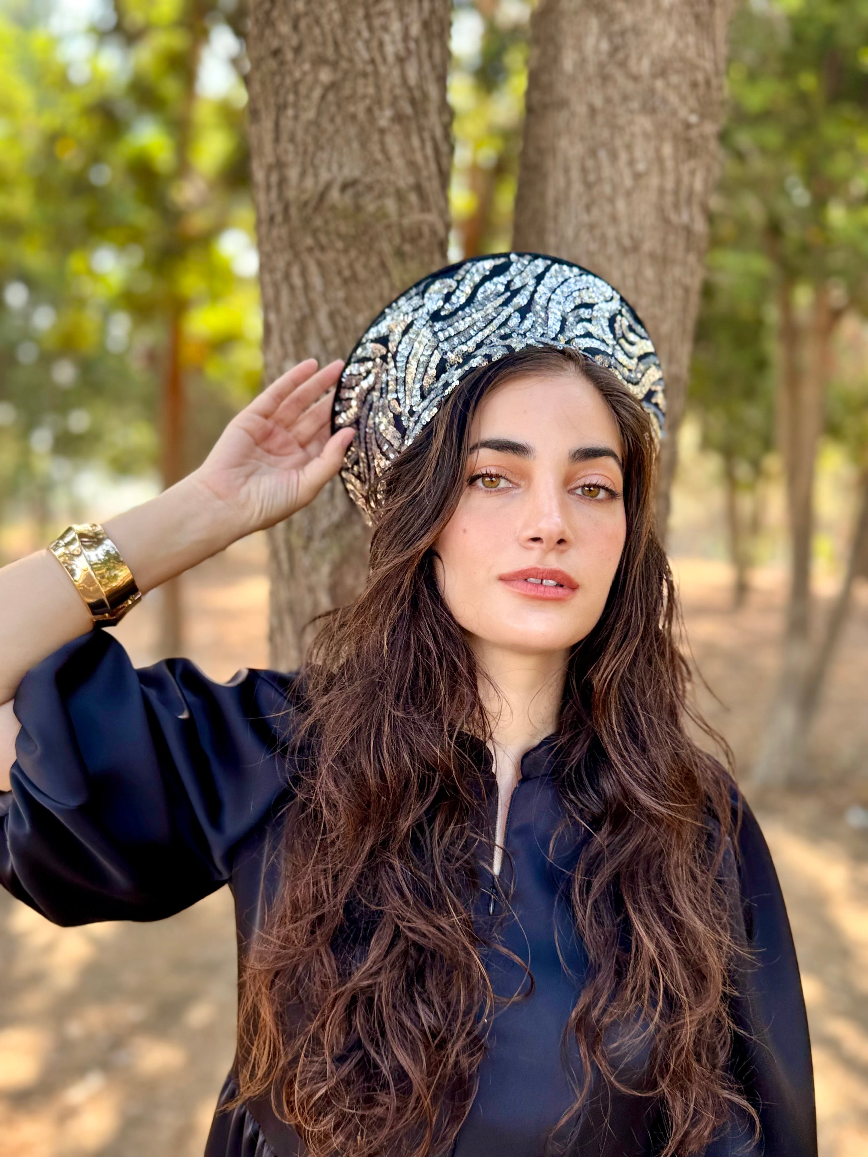 כובע שיק פייטים כסופים (7900042264752)