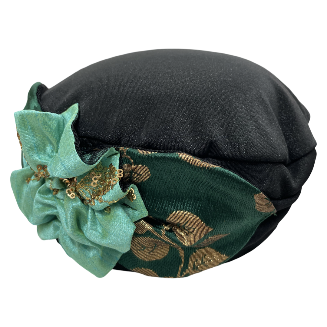 ברט קלאסי פרח אלגנט ירוק