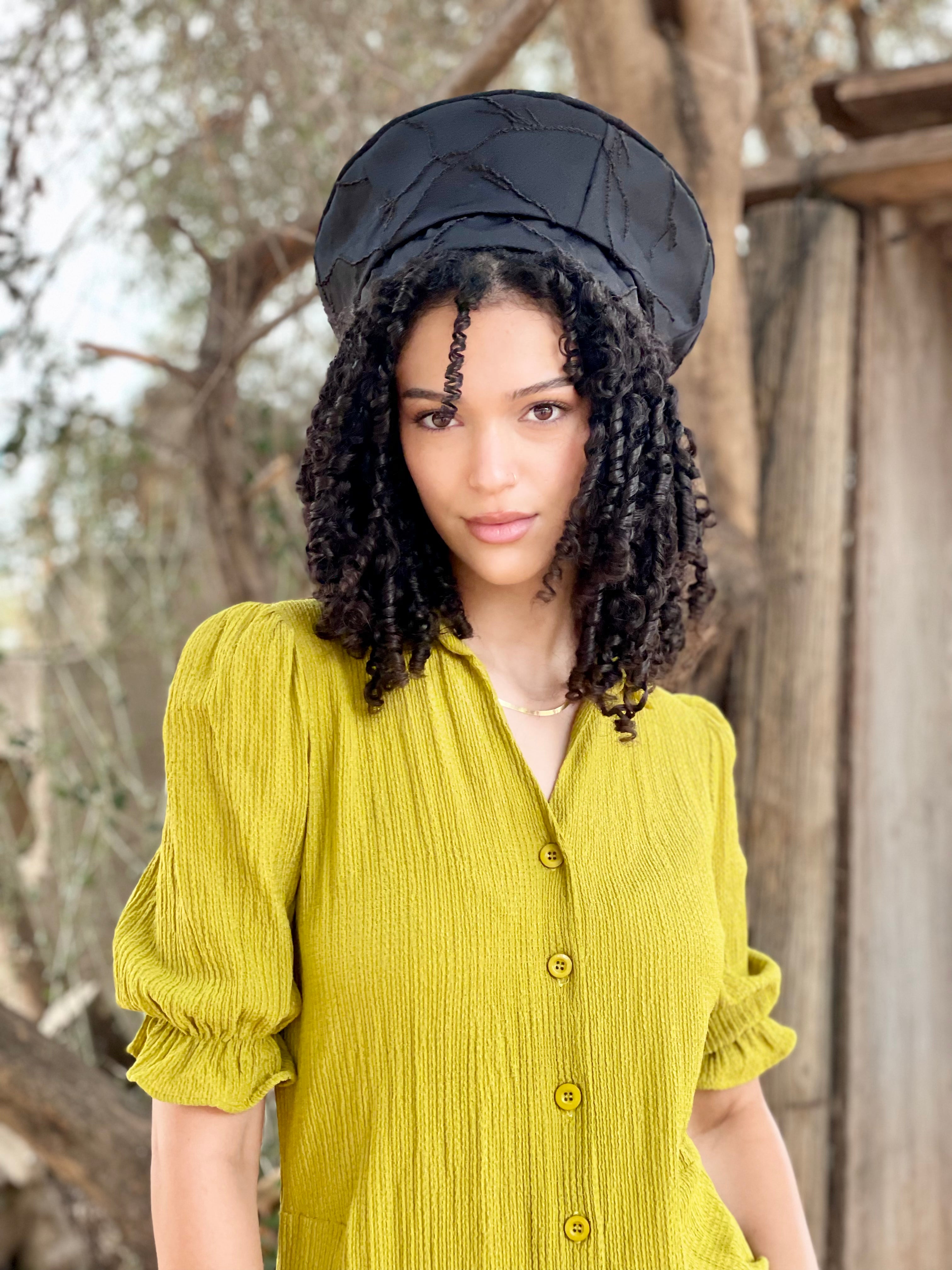כובע שיק שחור ברקים (7362570649776)