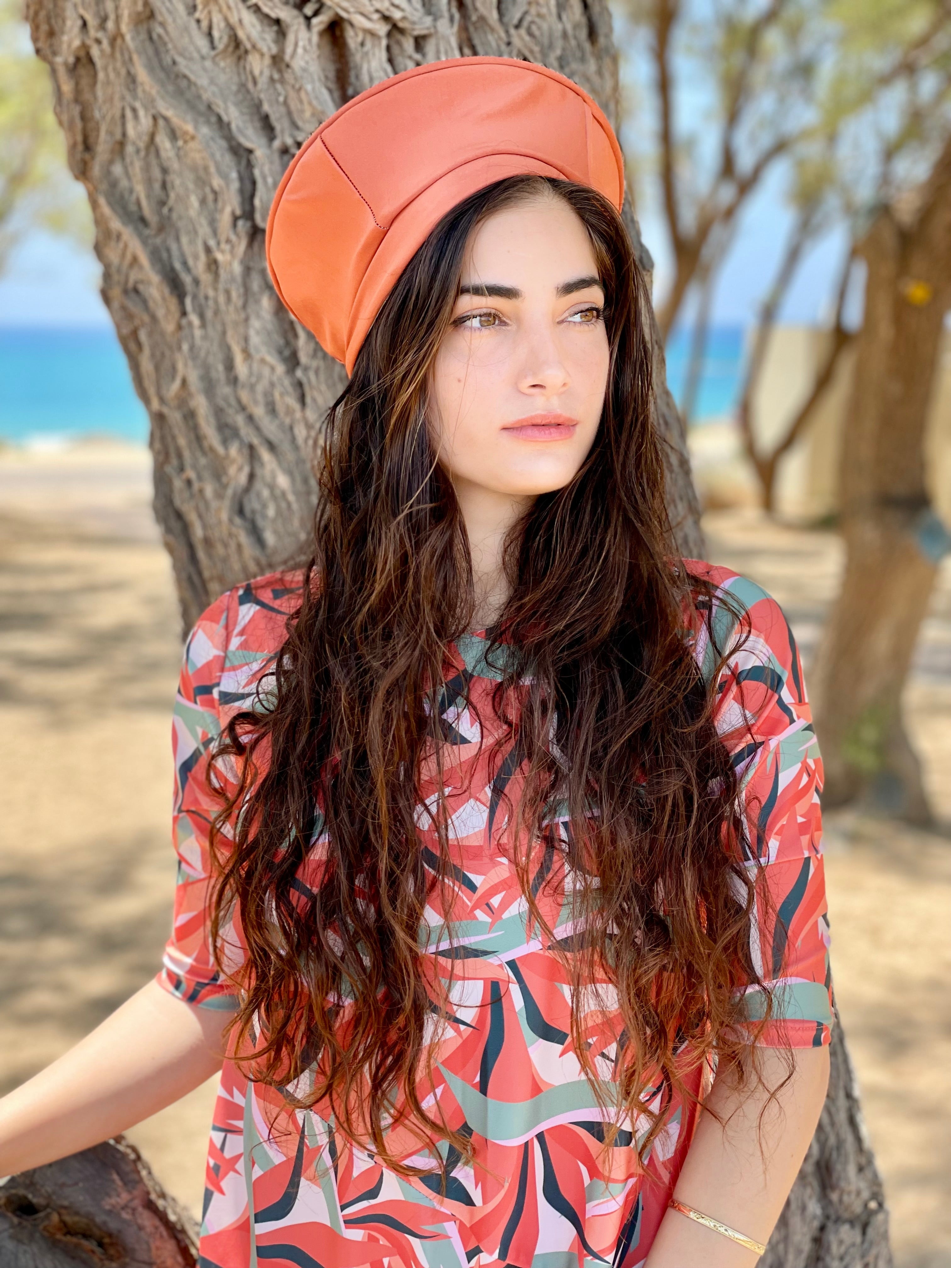 כובע שיק קומפורט בגד-ים כתום
