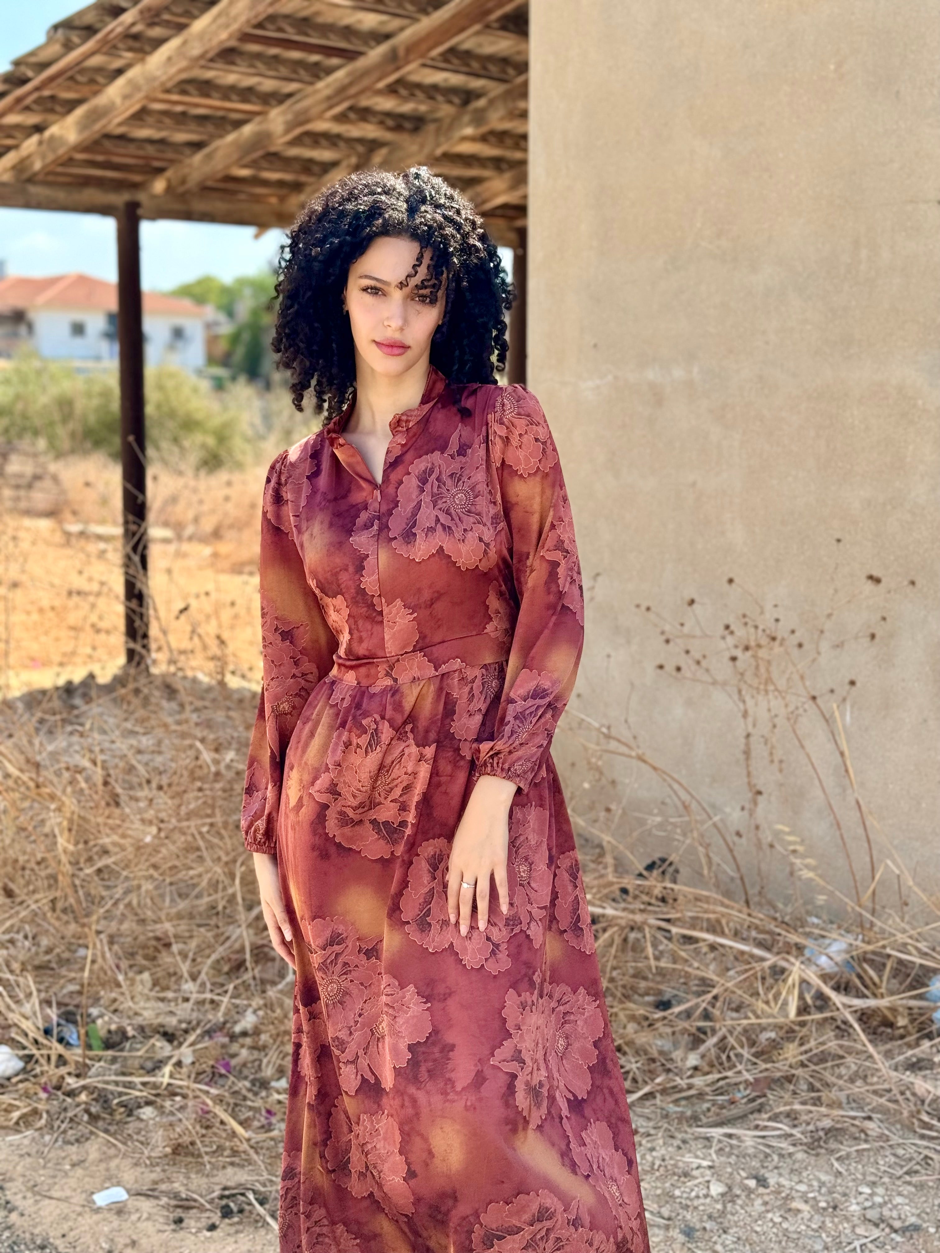 שמלת יאנה פרחוני (7724936462512)