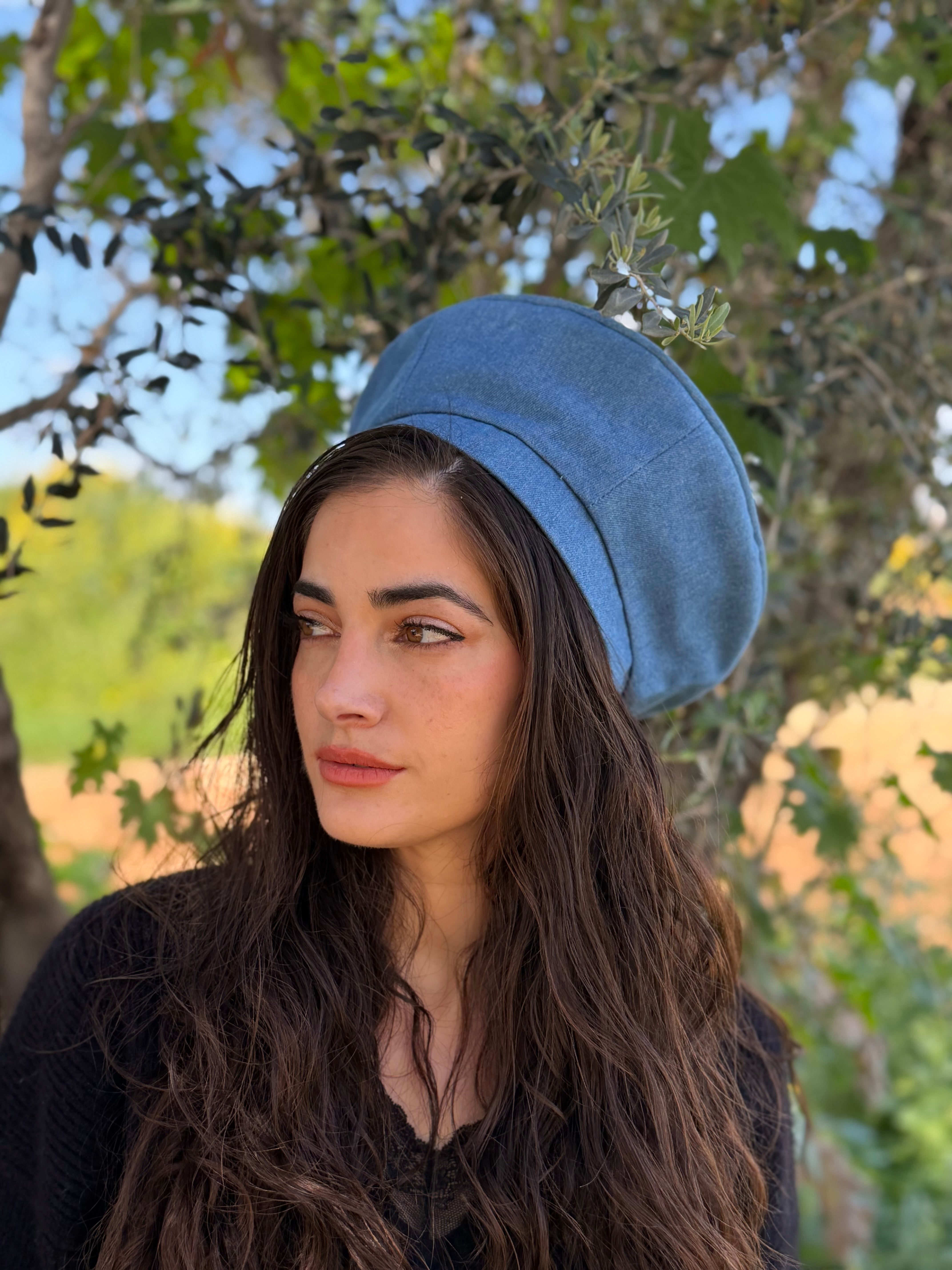 כובע שיק ג׳ינס כחול בהיר