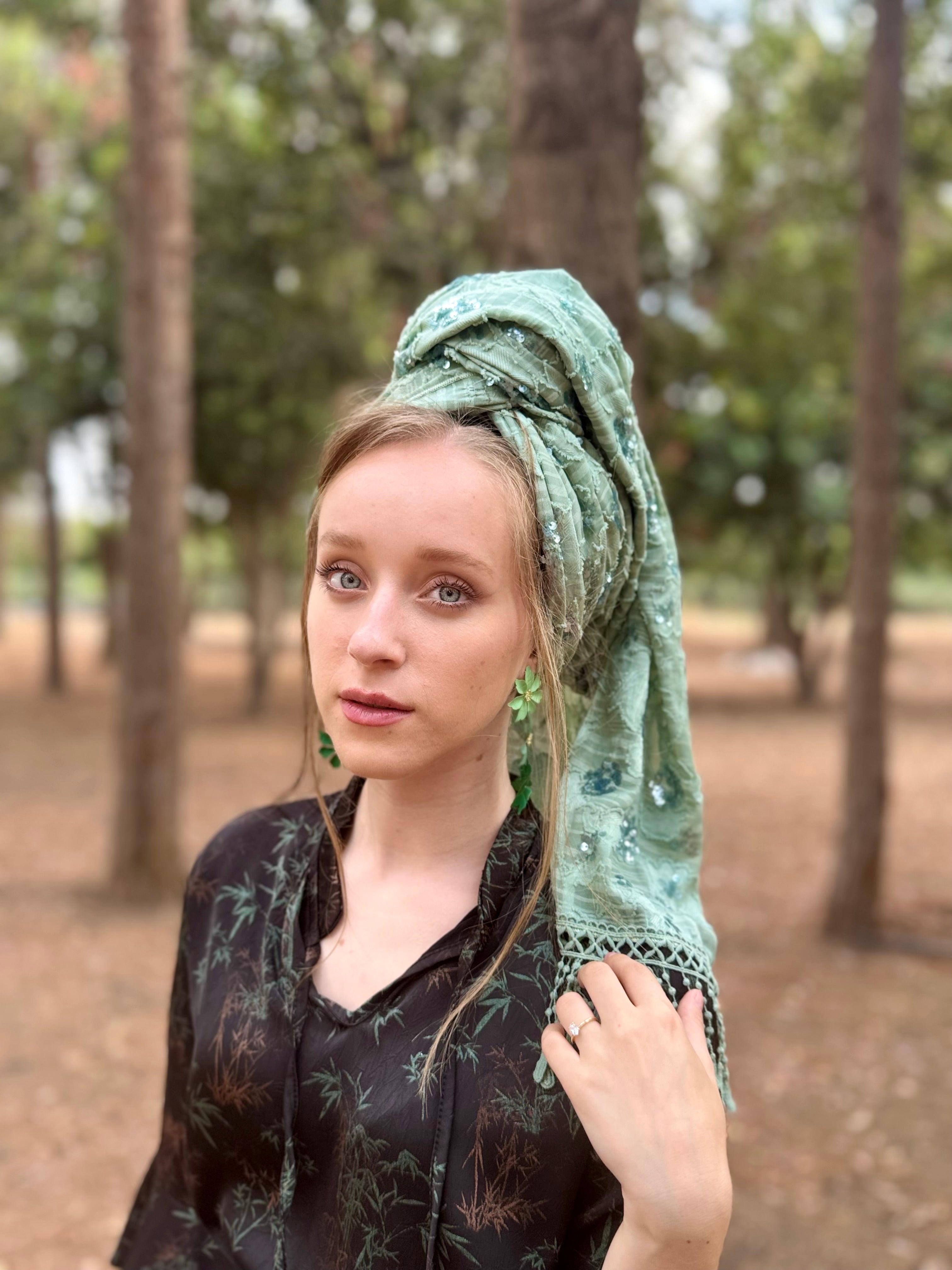 מטפחת ביוטי ירוקה לונג (7939757080752)