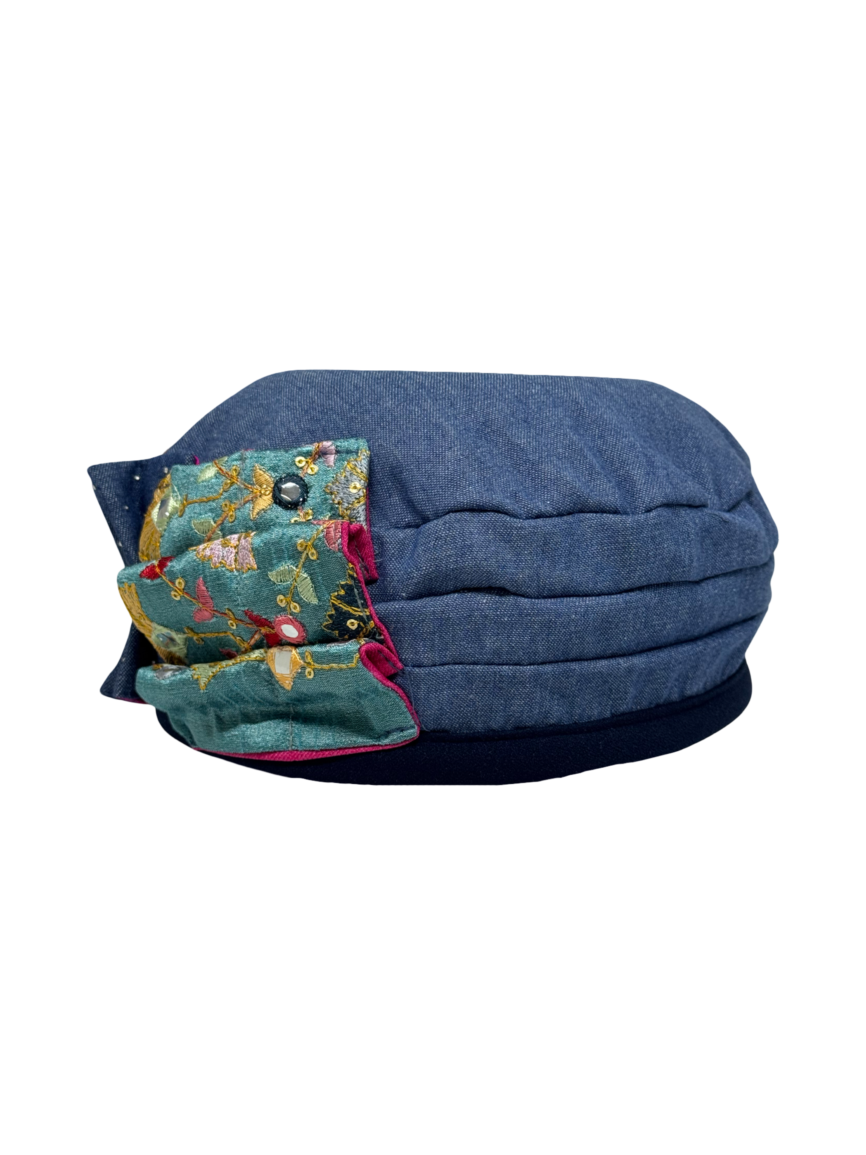 ברט מכווץ רוכסן ג׳ינס פרחוני (7935495602352) (7935955337392)