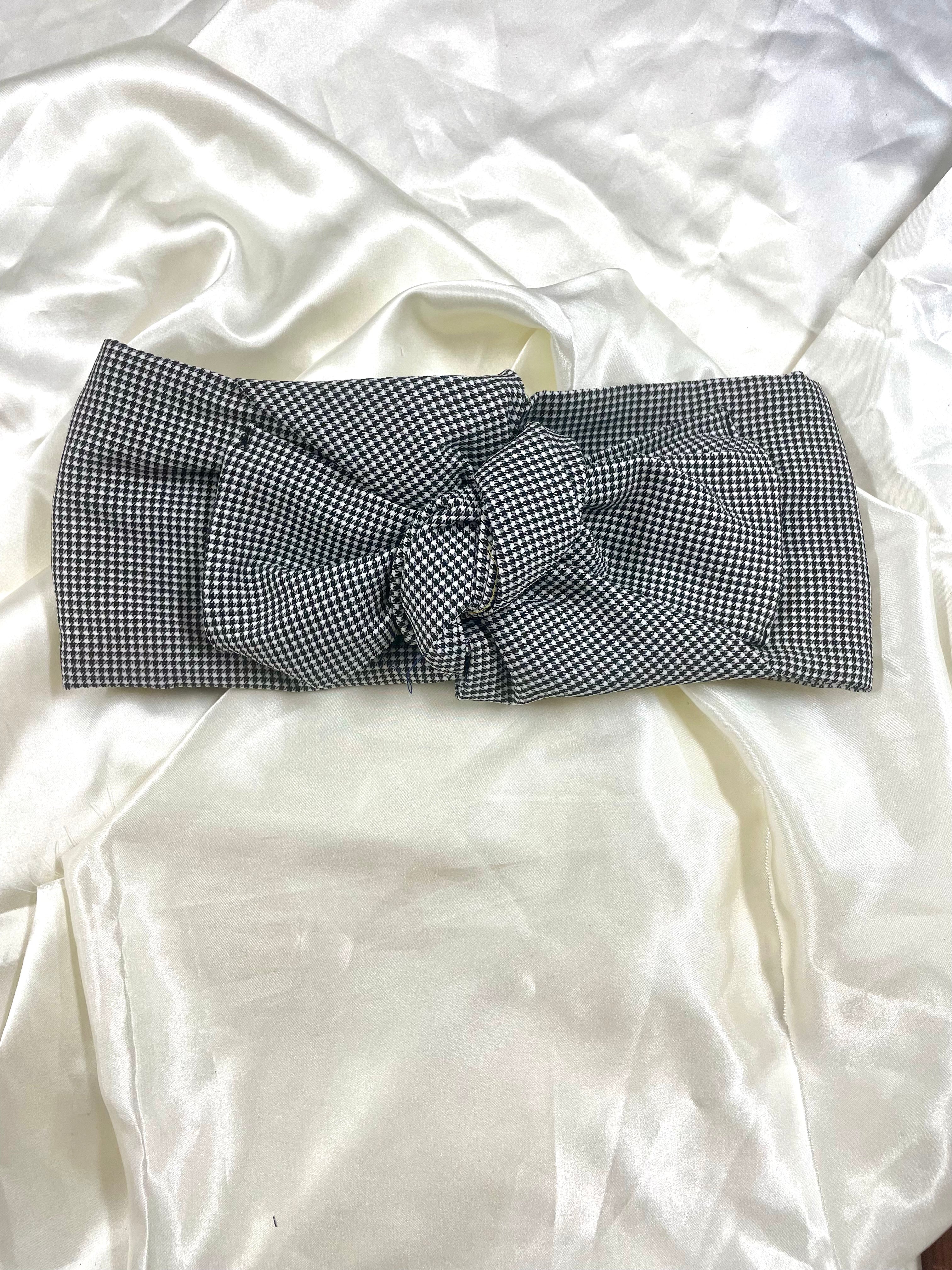 סרט סקוץ' קשור פפיטה שחור לבן E24 (7903903776944)