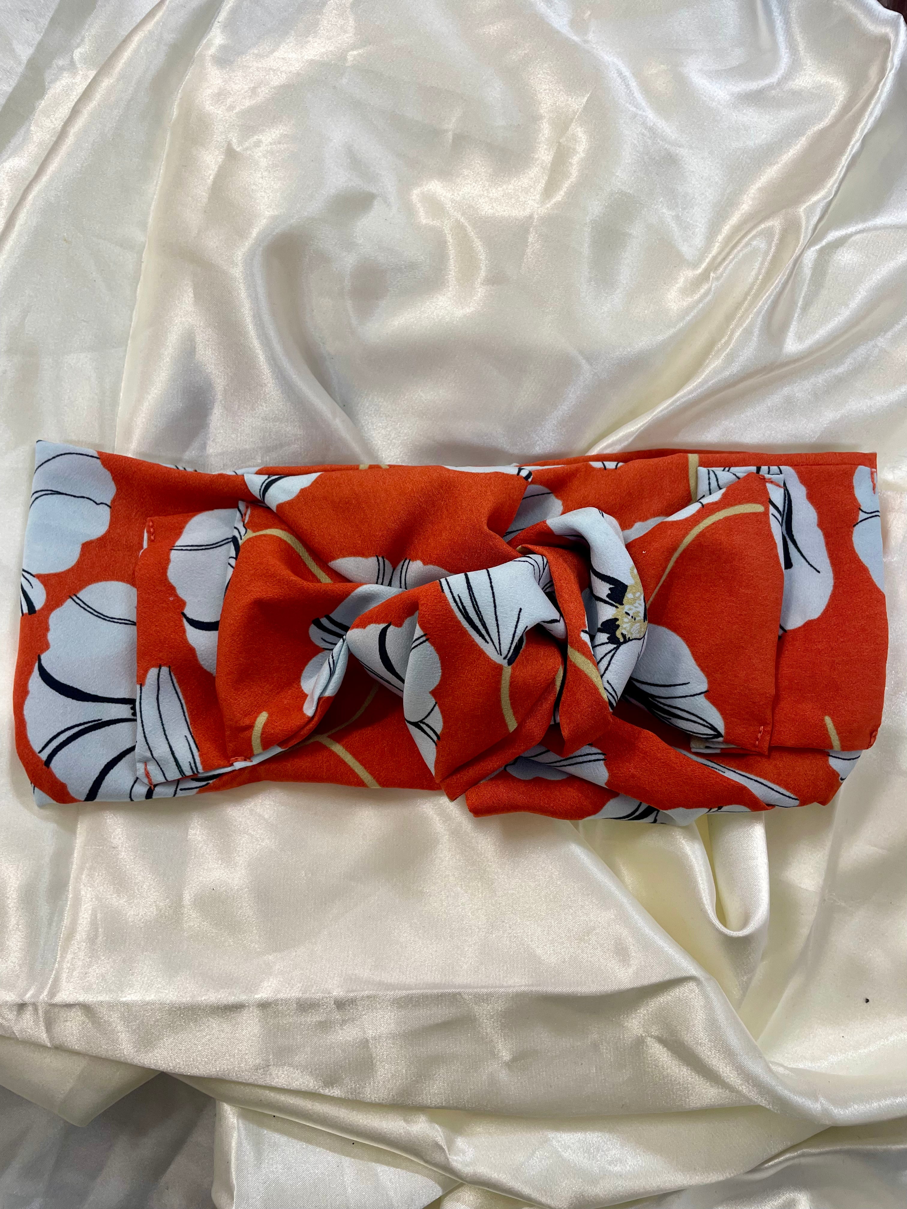 סרט סקוץ' קשור פרחים כתומים E9 (7743634964656)