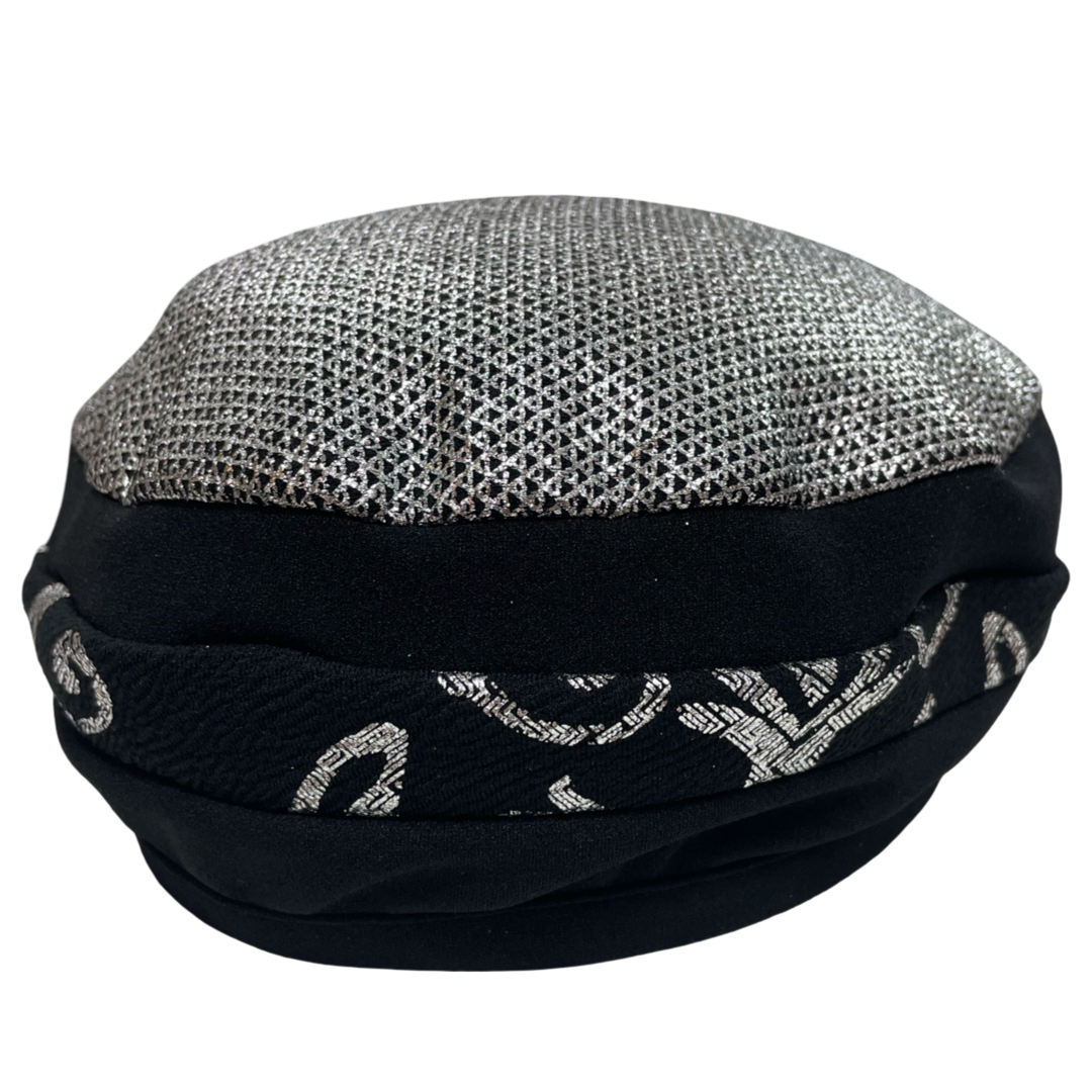 ברט פסים שחור כסף (7902903664816)