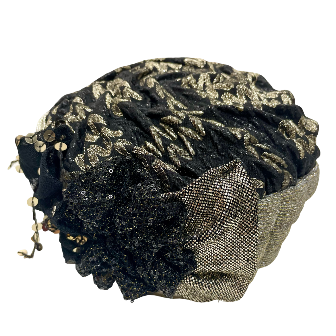 ברט מכווץ פרחים ברוקרד זהב (7903264604336)