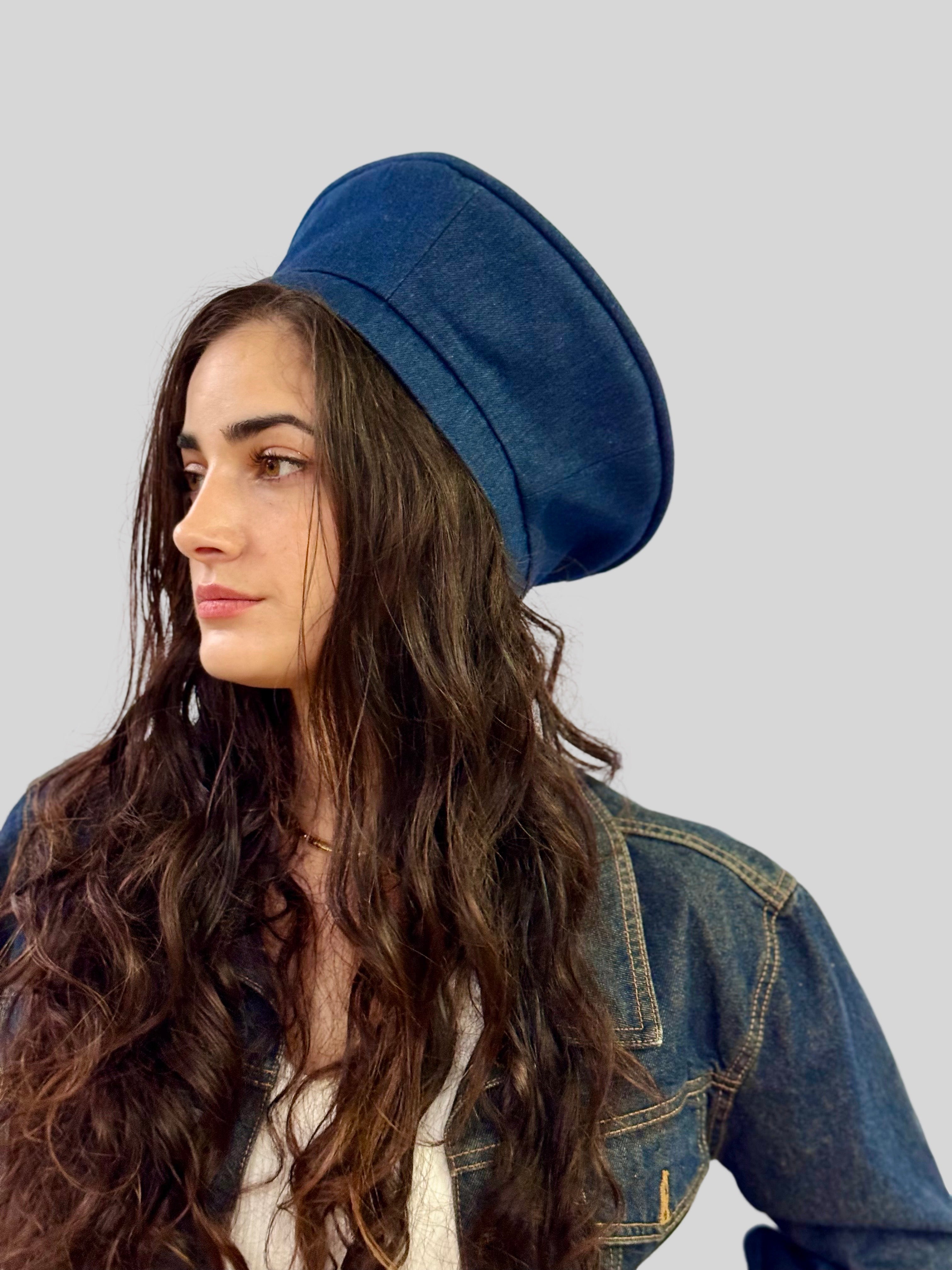 כובע שיק ג׳ינס כחול כהה