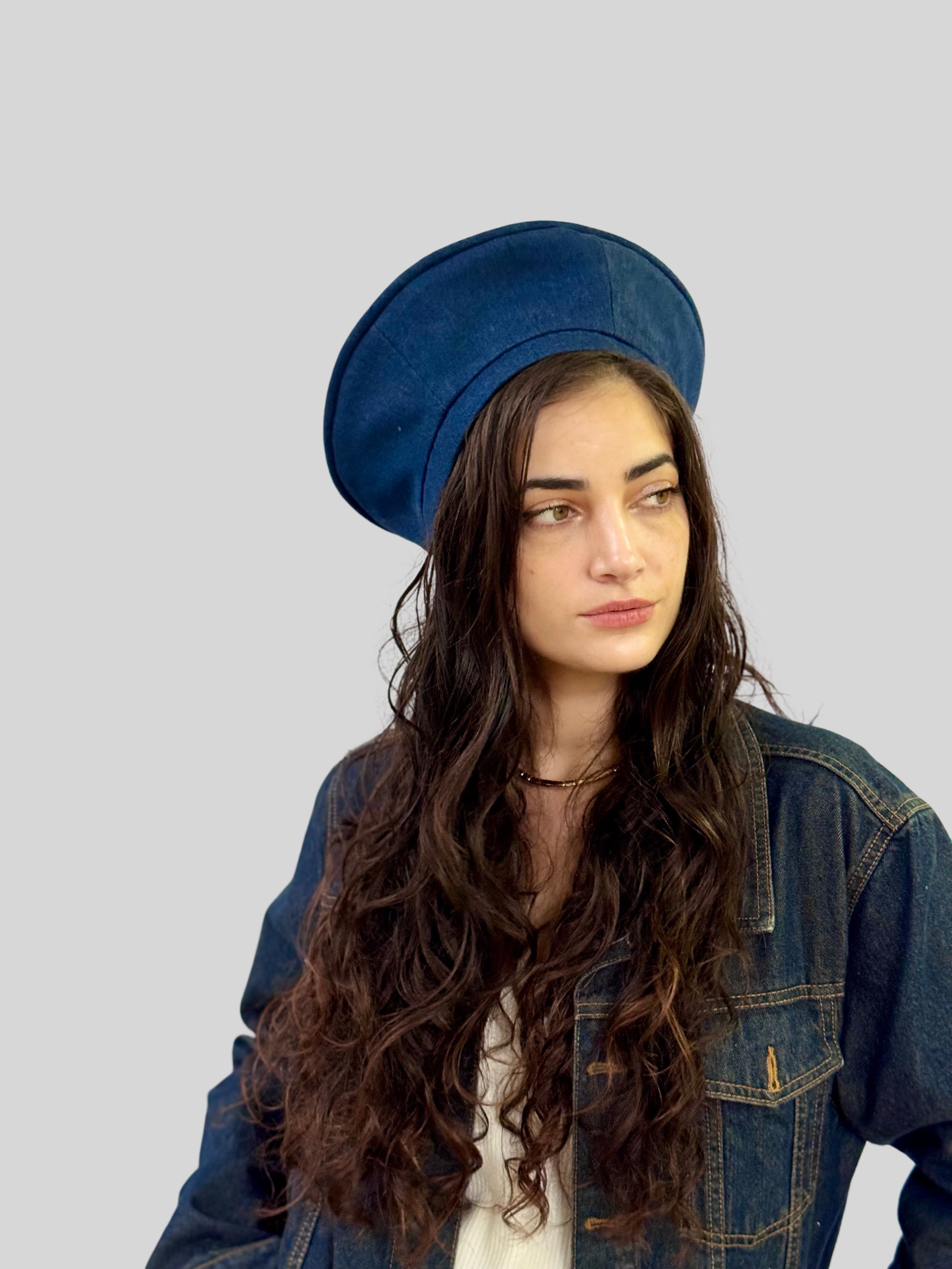 כובע שיק ג׳ינס כחול כהה