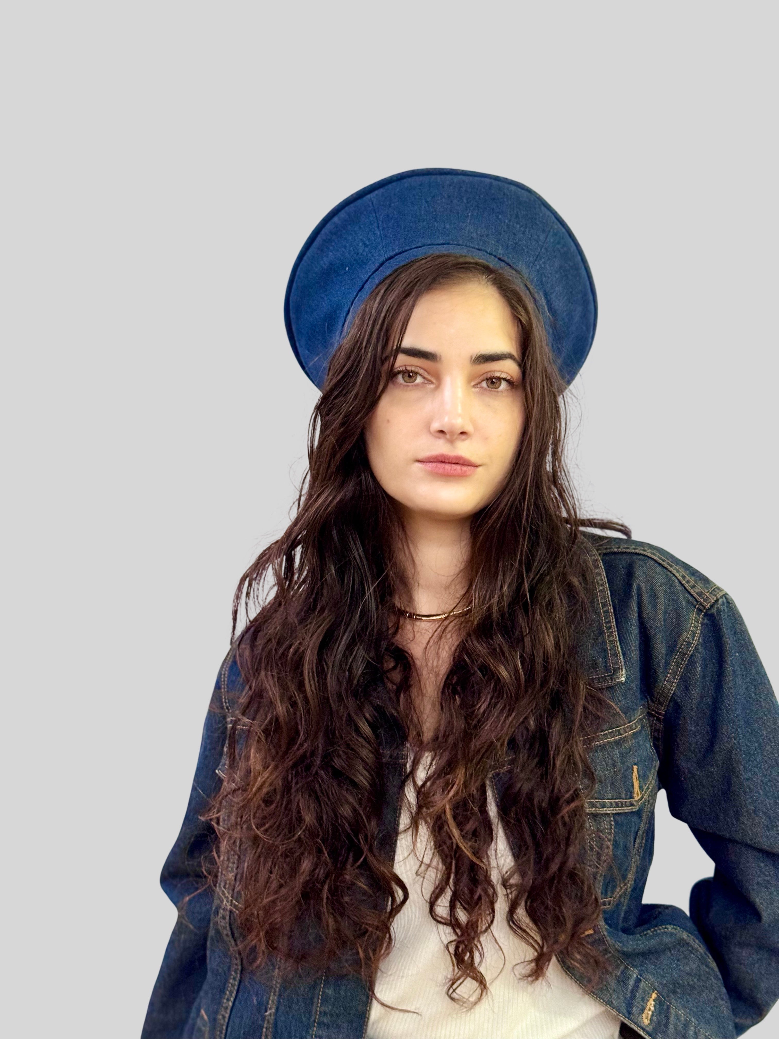 כובע שיק ג׳ינס כחול כהה