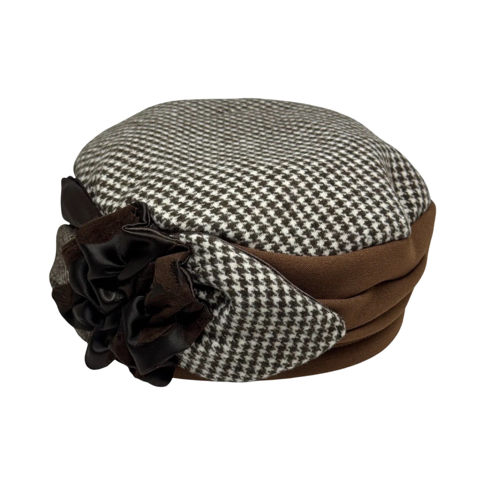 ברט קלאסי פרח אלגנט חום