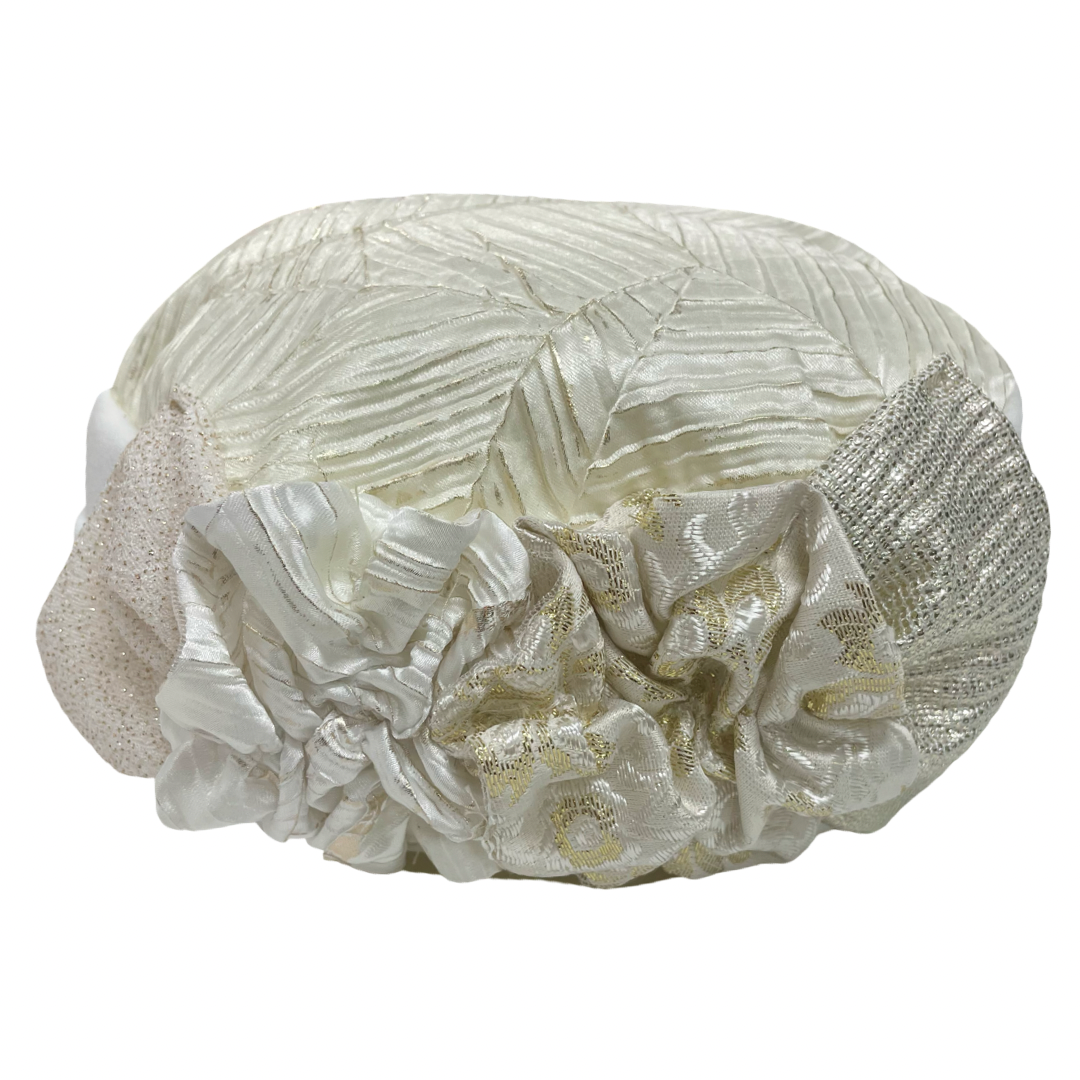 ברט קלאסי פרחים פליסה שמנת (7856262381744)