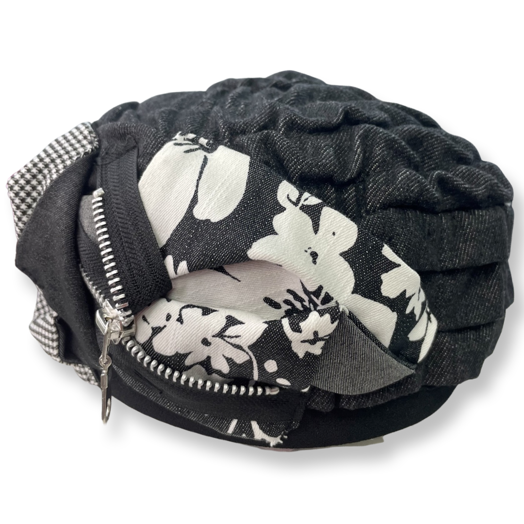 ברט מכווץ מקופלת רוכסן ג׳ינס אפור (7345957994672)