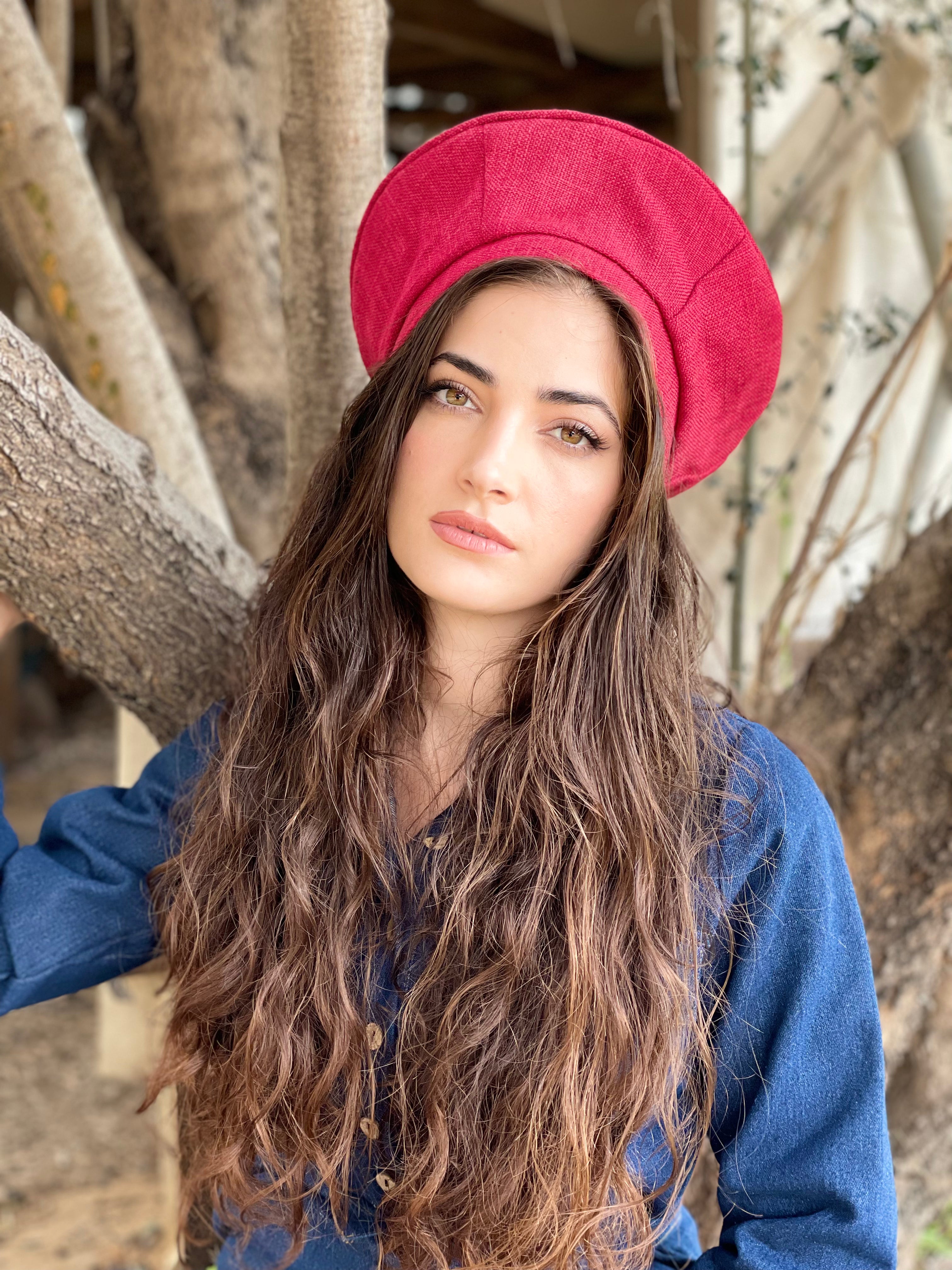 כובע שיק בורדו (7253441085616)