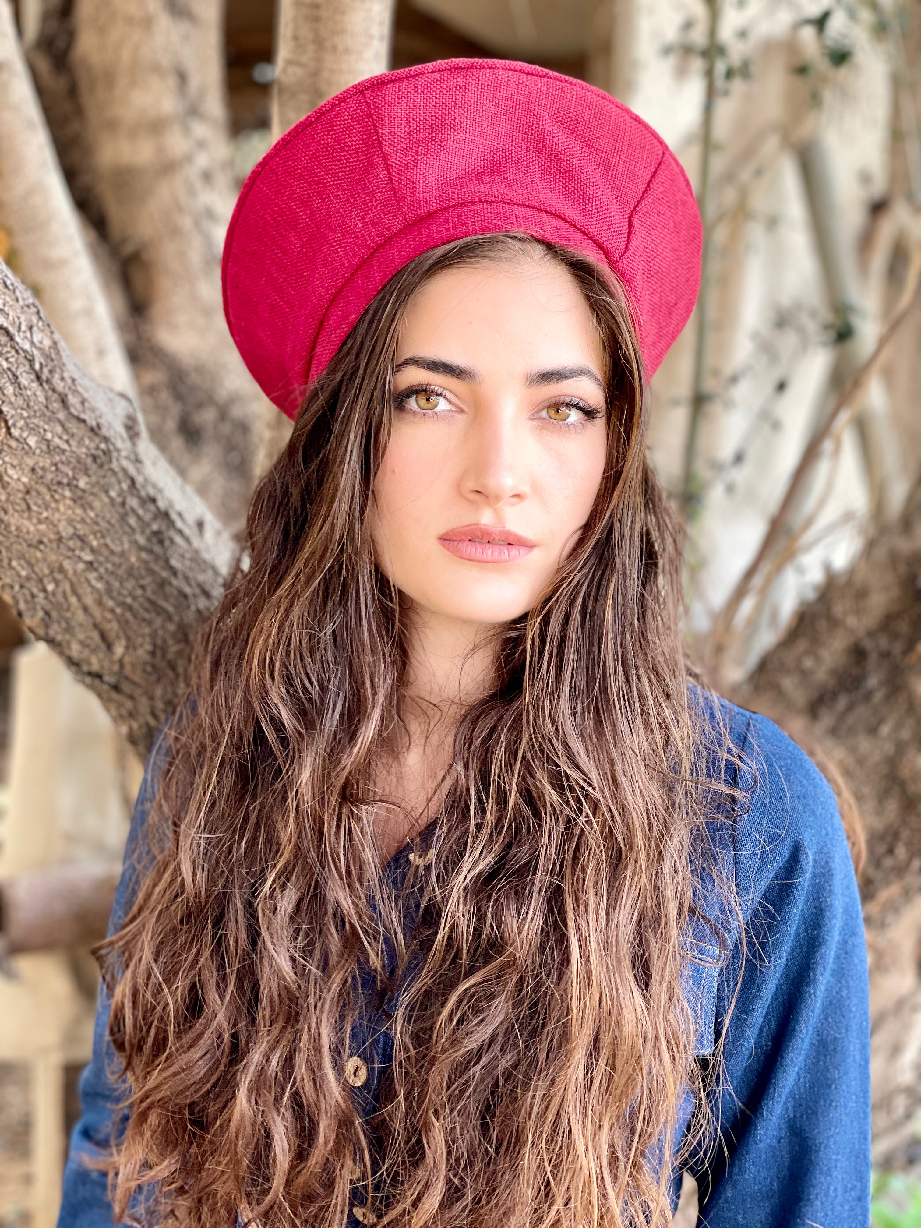 כובע שיק בורדו (7253441085616)