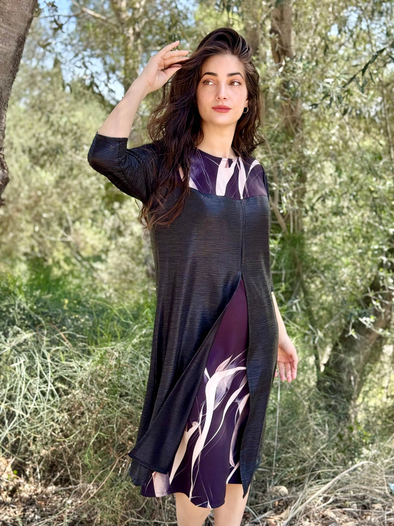 שמלת עדנה שחורה (7819561238704)