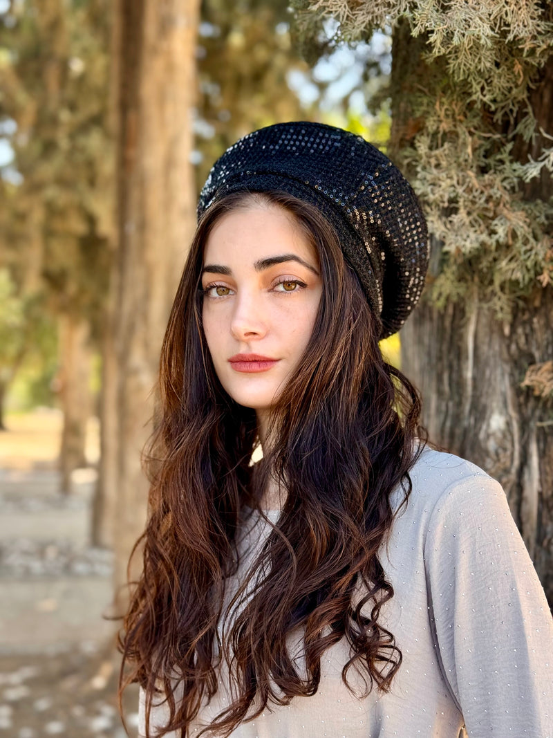 ⁨⁨⁨⁨ כובע שיק קומפורט פייטים שחורים ⁩⁩⁩⁩ (7817954132144)