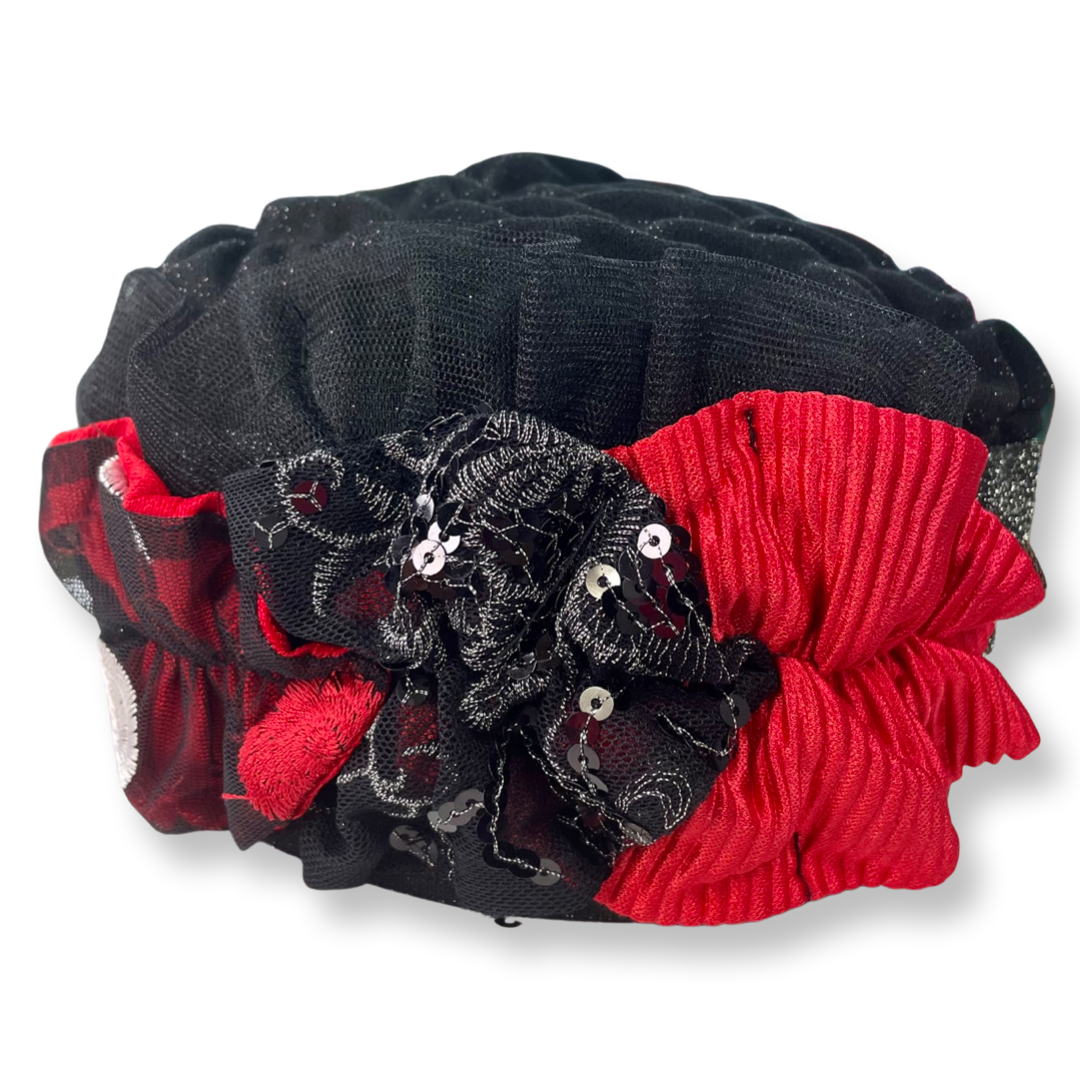 ⁨⁨⁨⁨⁨⁨⁨⁨⁨⁨⁨⁨⁨⁨⁨ברט מכווץ עלים כסף אדום