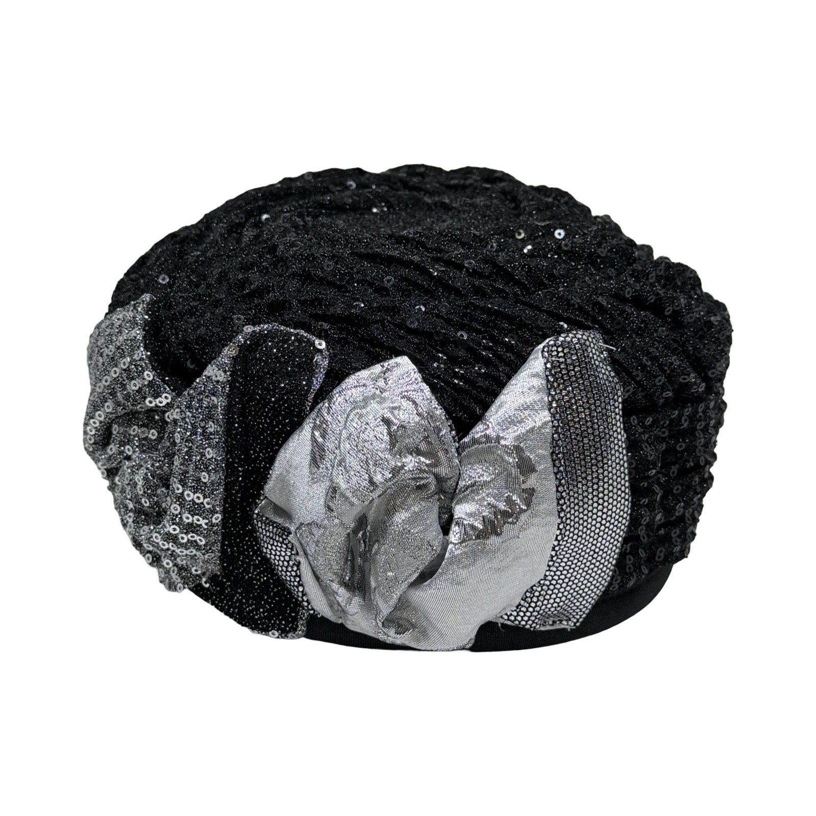 ברט מכווץ שושן אלגנט שחור כסוף פייט