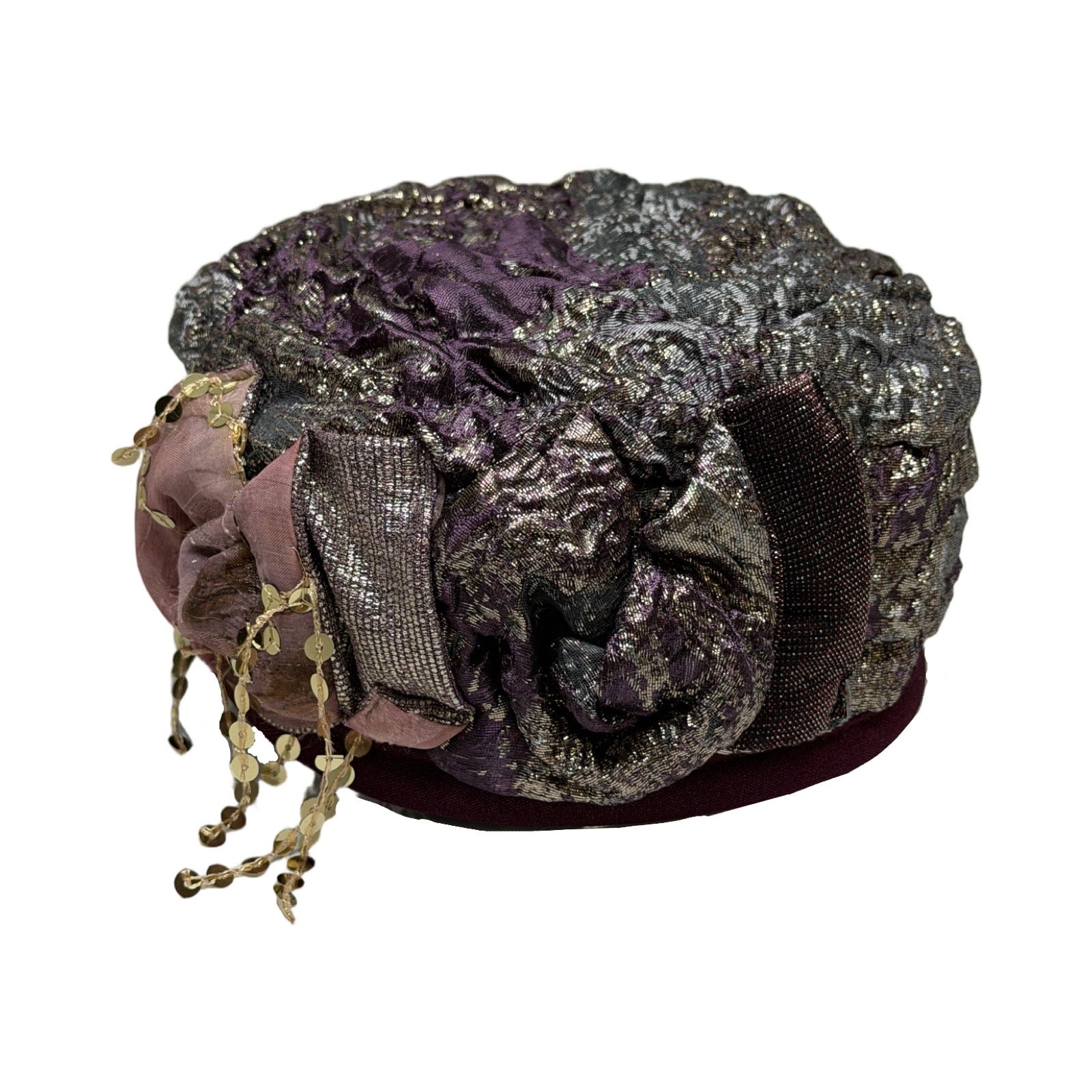 ברט מכווץ ברוקרד סגול מוזהב