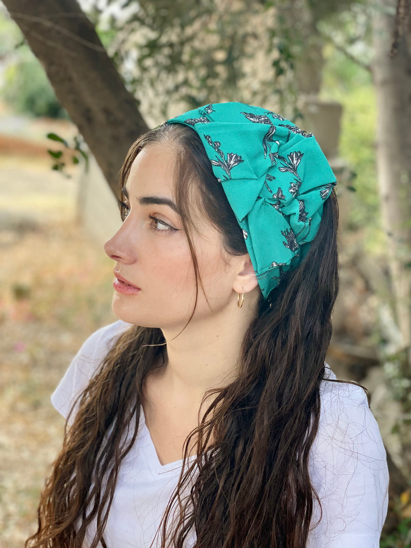 ⁨⁨⁨⁨⁨⁨⁨⁨⁨⁨סרט סקוץ׳ טורקיז פרחוני ⁩⁩⁩⁩⁩⁩⁩⁩⁩⁩ (7401084715184)
