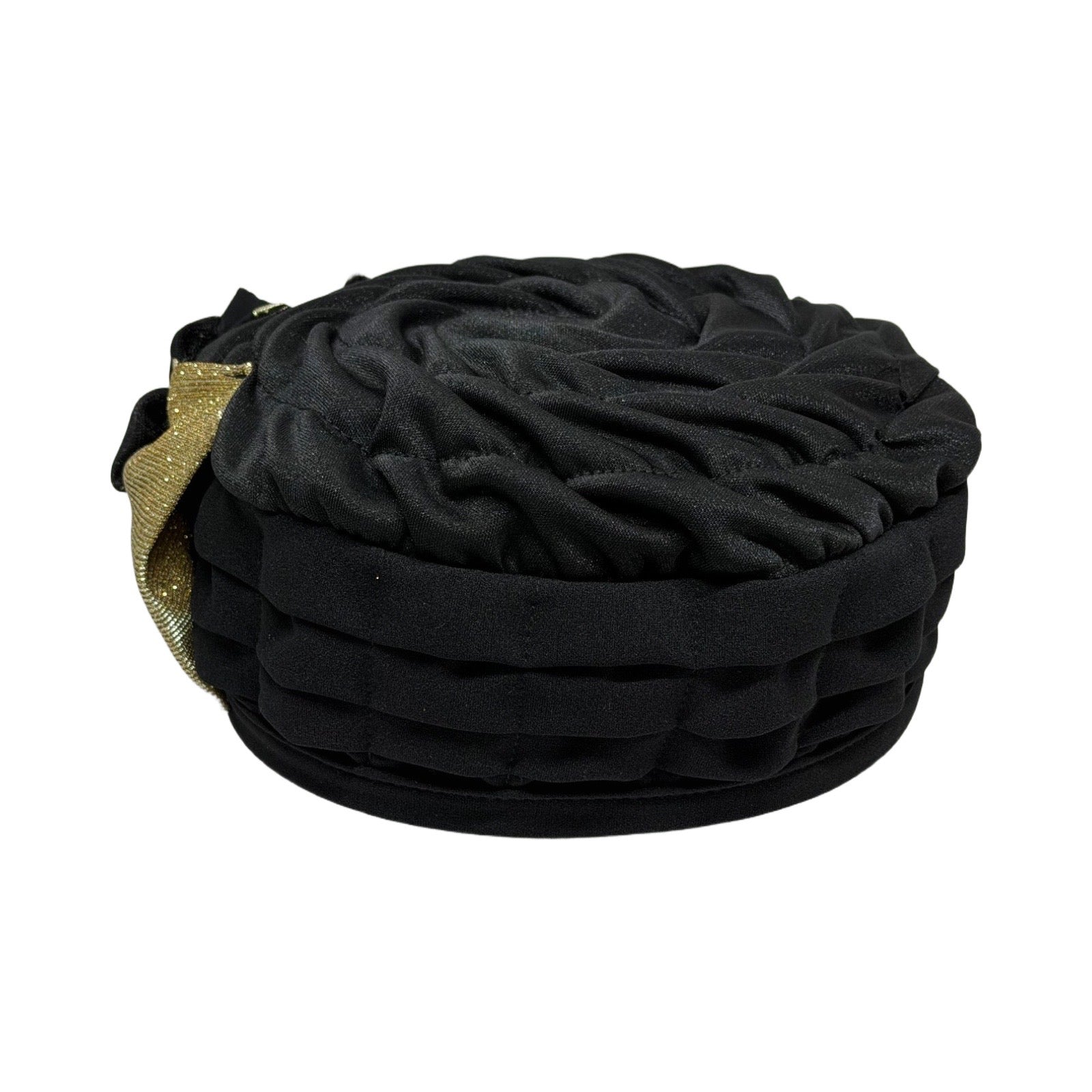 ברט מכווץ עלים שחור זהב