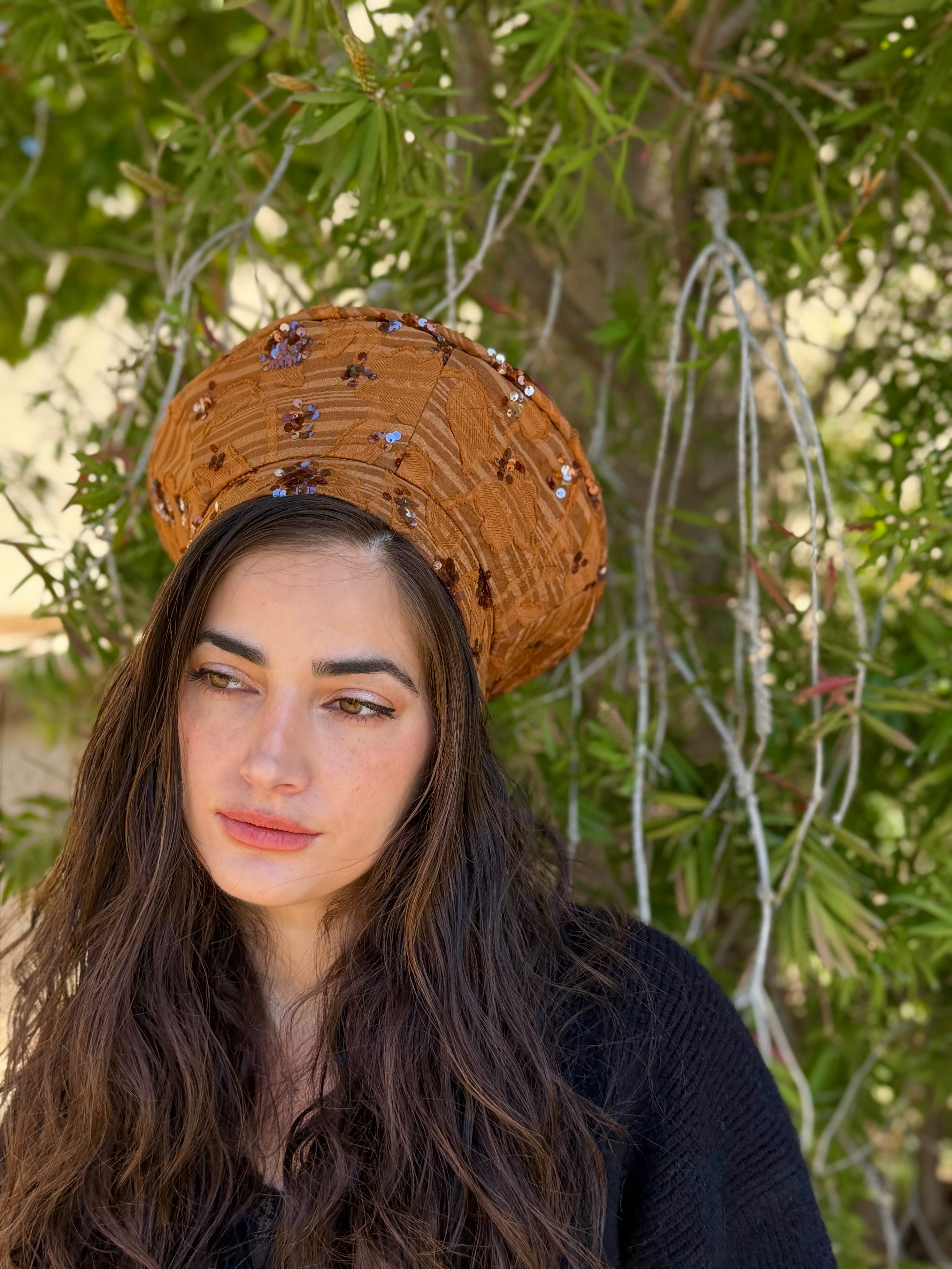 כובע שיק ביוטי קאמל-כתום