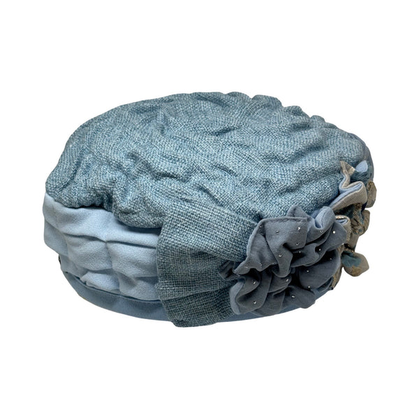 ברט מכווץ פרחים תכלת