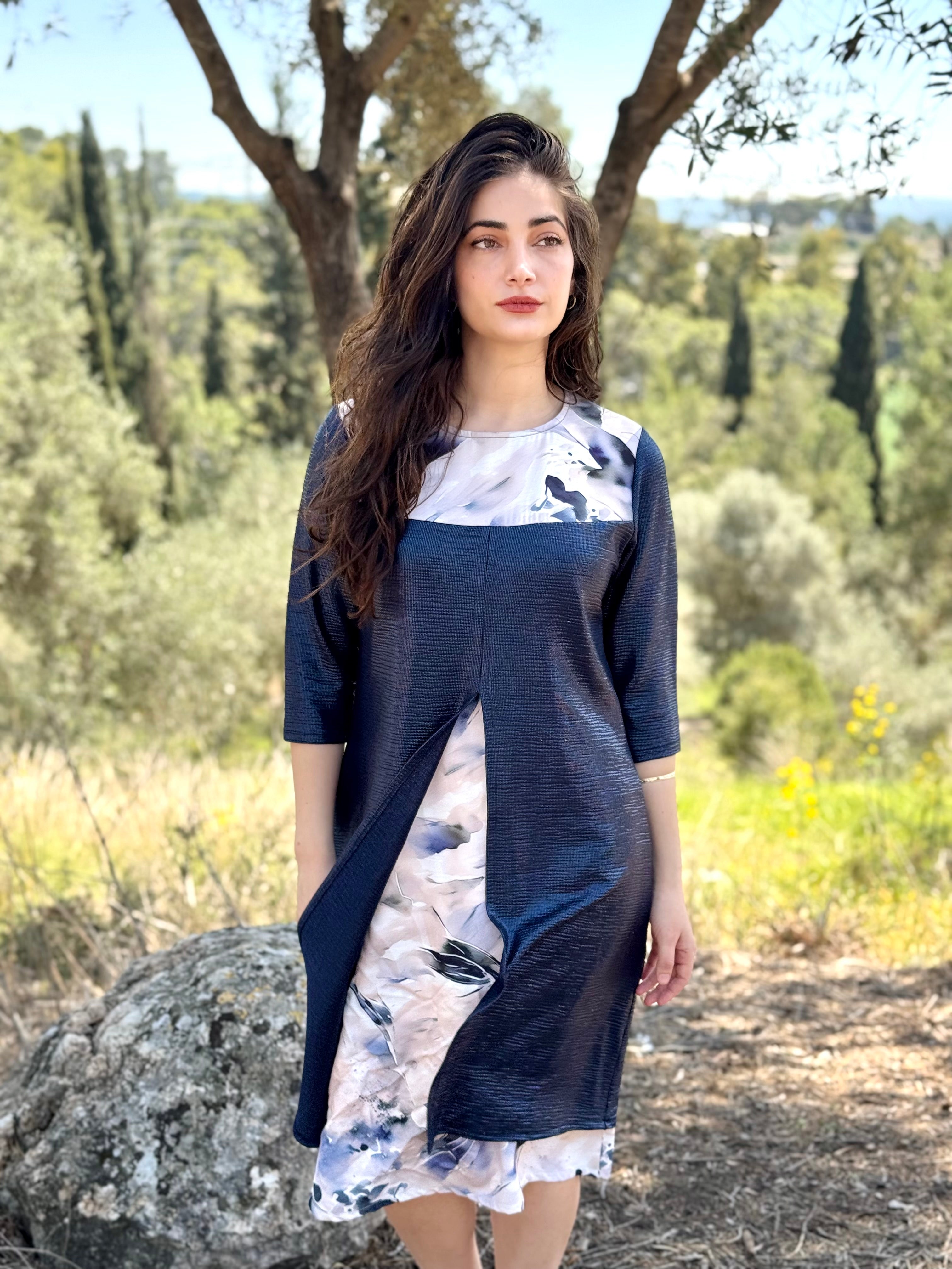 שמלת עדנה כחולה (7819561009328)