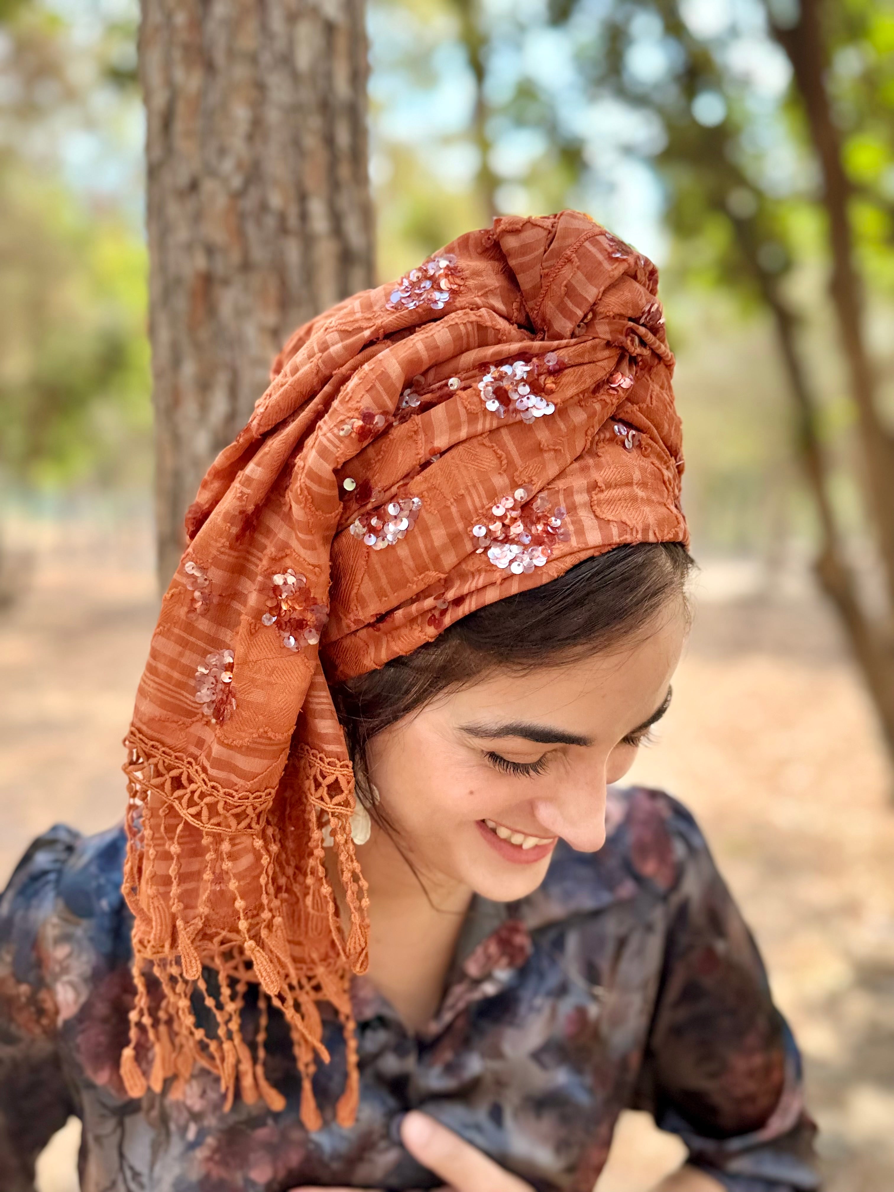 מטפחת ביוטי חמרה משולש (7936967147696)