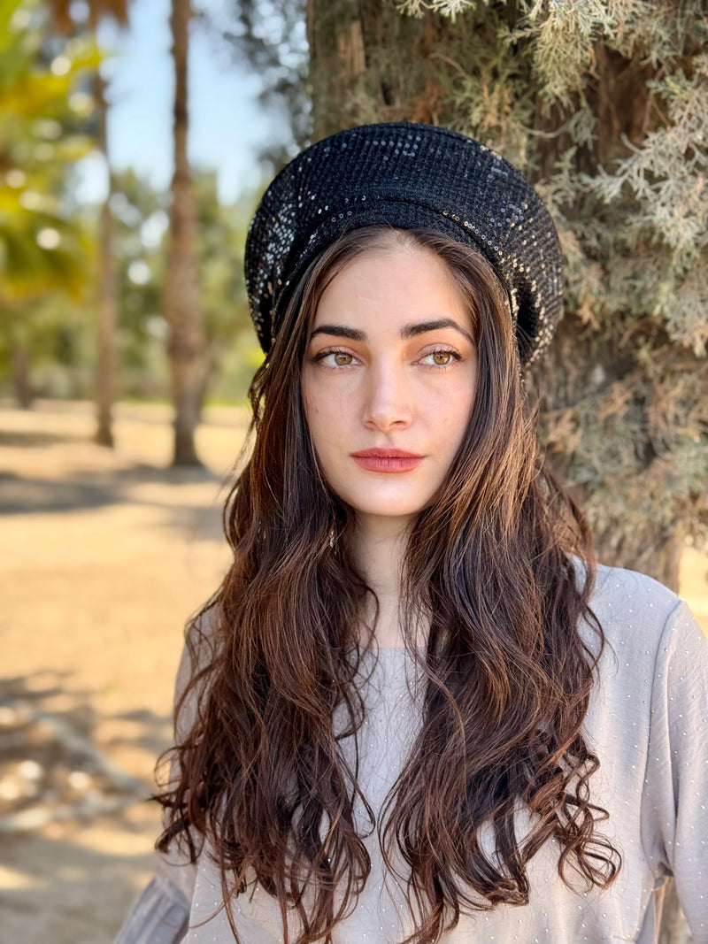 ⁨⁨⁨⁨ כובע שיק קומפורט פייטים שחורים ⁩⁩⁩⁩ (7817954132144)